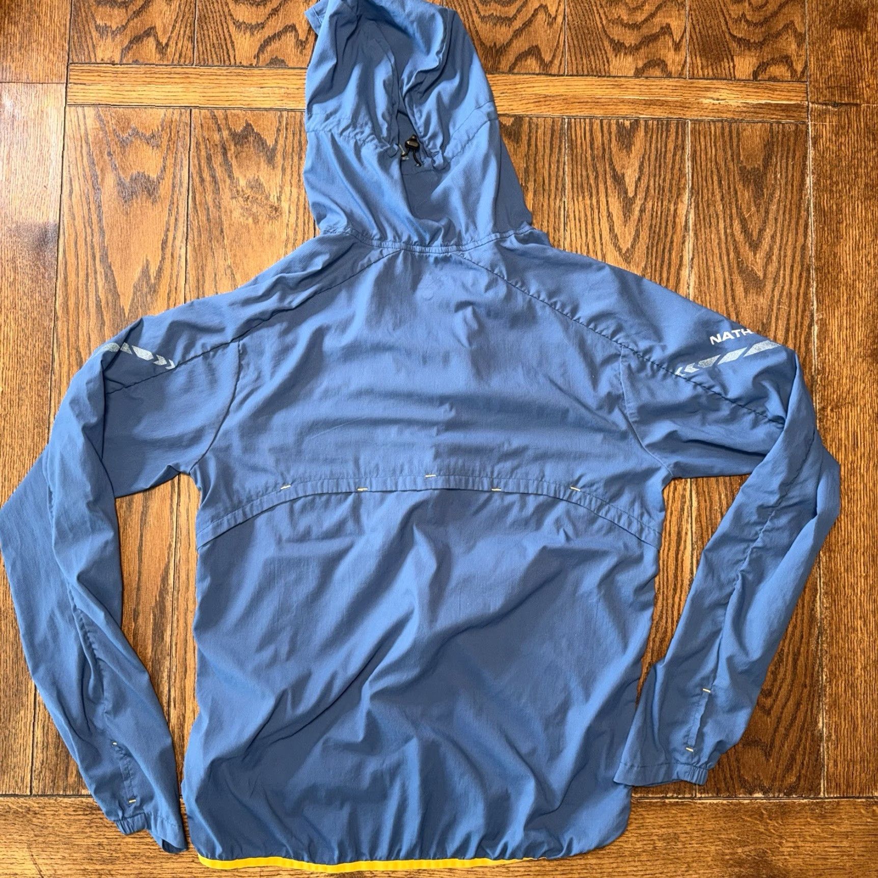 Vintage NATHAN Stealth Jacket Hooded Women Blue Yellow NS90060 Medium M Regular Size NS90060-50061-S Running & Jogging Activewear Jacket Size M / US 6-8 / IT 42-44 - 5 Thumbnail