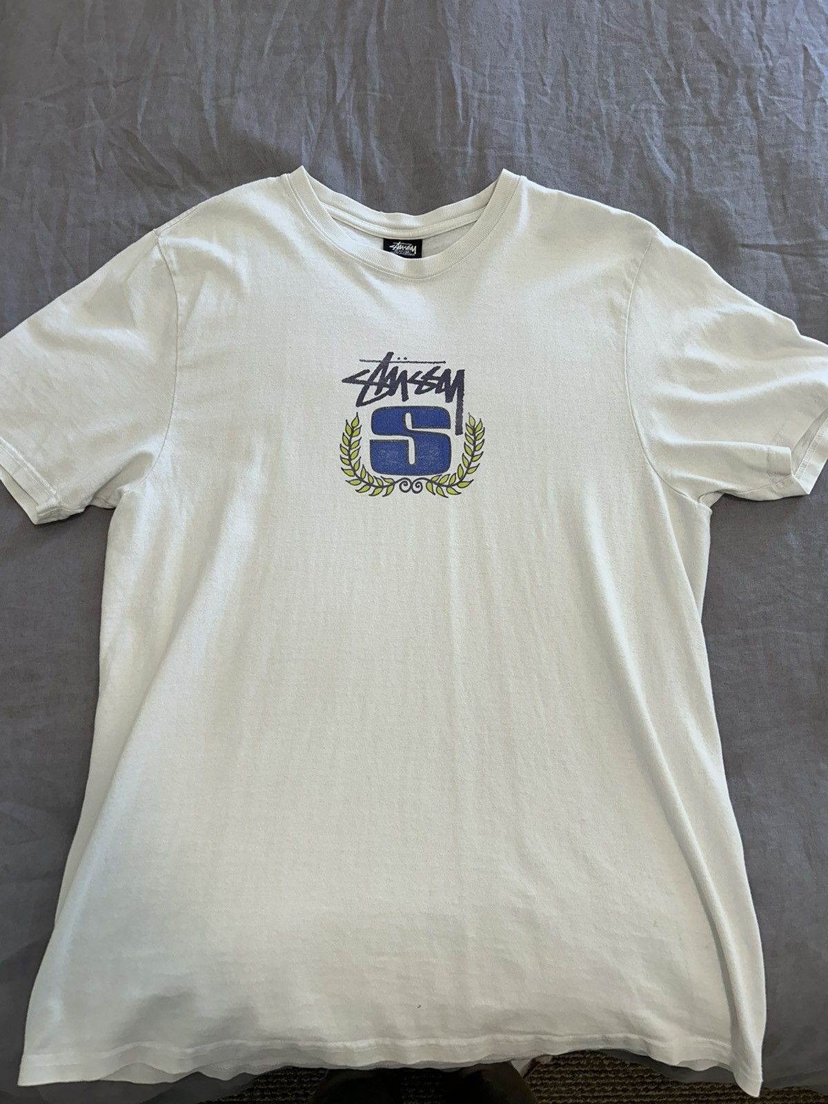 Stussy Stussy Champion White T-Shirt | Grailed