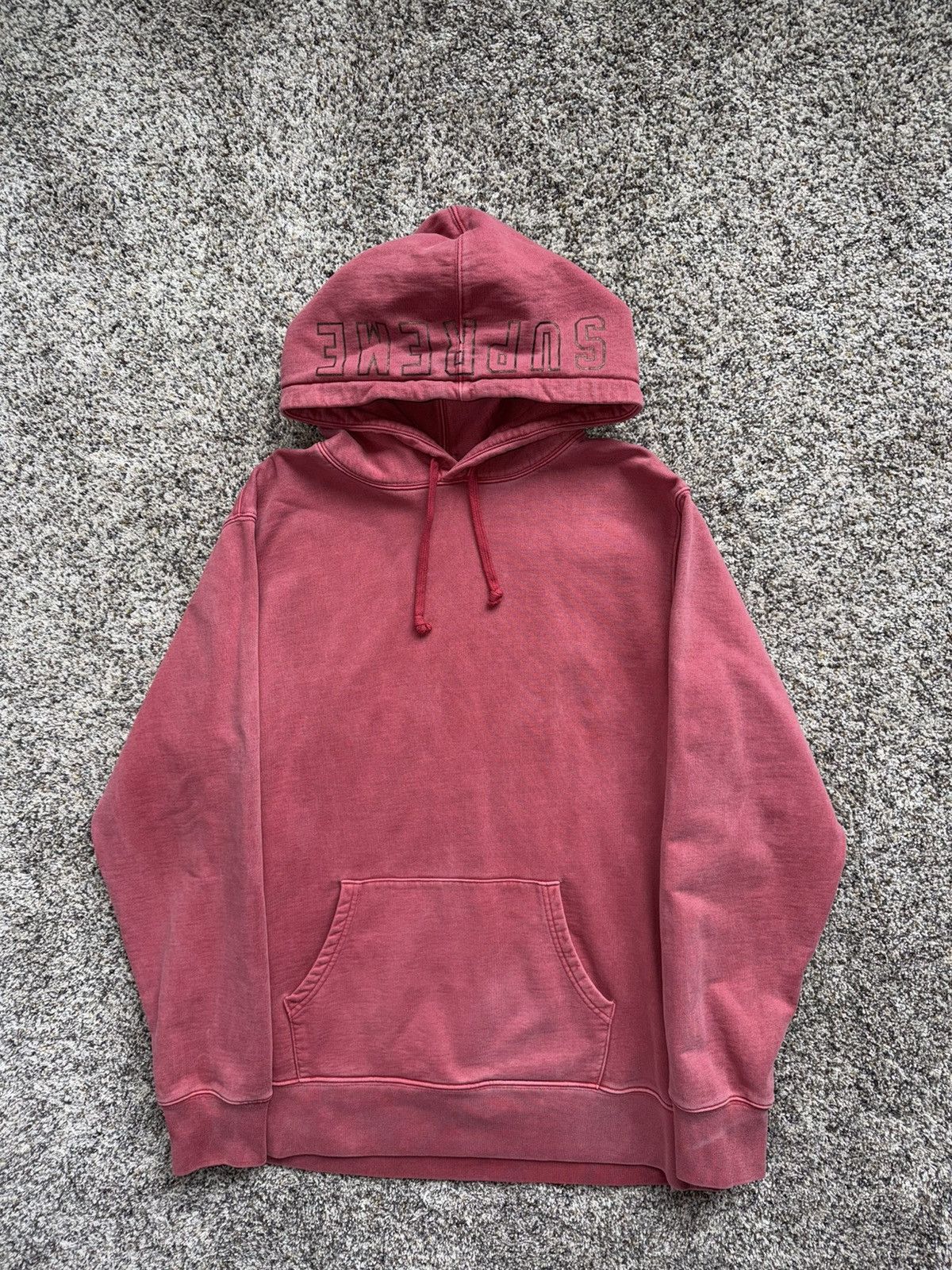 Supreme Supreme washed red hoodie spell out size XL Size US XL / EU 56 / 4 - 3 Thumbnail