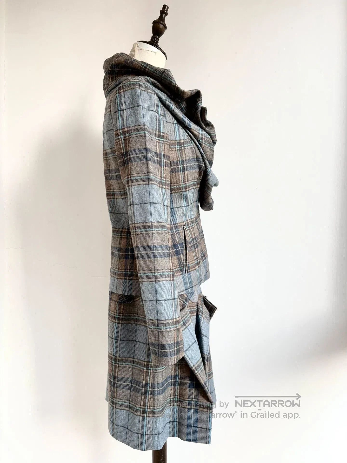Vivienne Westwood Vivienne Westwood Gray Blue Check Set. Size S / US 4 / IT 40 - 6 Thumbnail