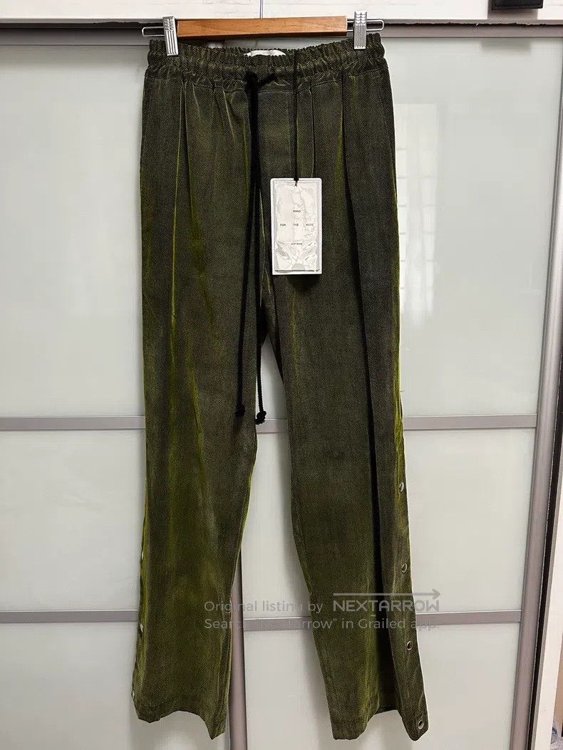 Song For The Mute SONG FOR THE MUTE Green fabric buttoned trousers Size US 32 / EU 48 - 2 Thumbnail