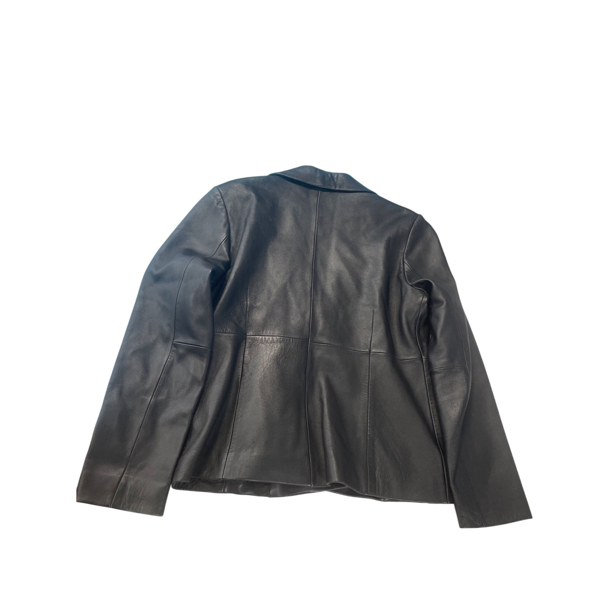 Wilsons Leather Wilsons Leather Pelle Studio Womens Black Leather Blazer Jac Size M / US 6-8 / IT 42-44 - 8 Thumbnail