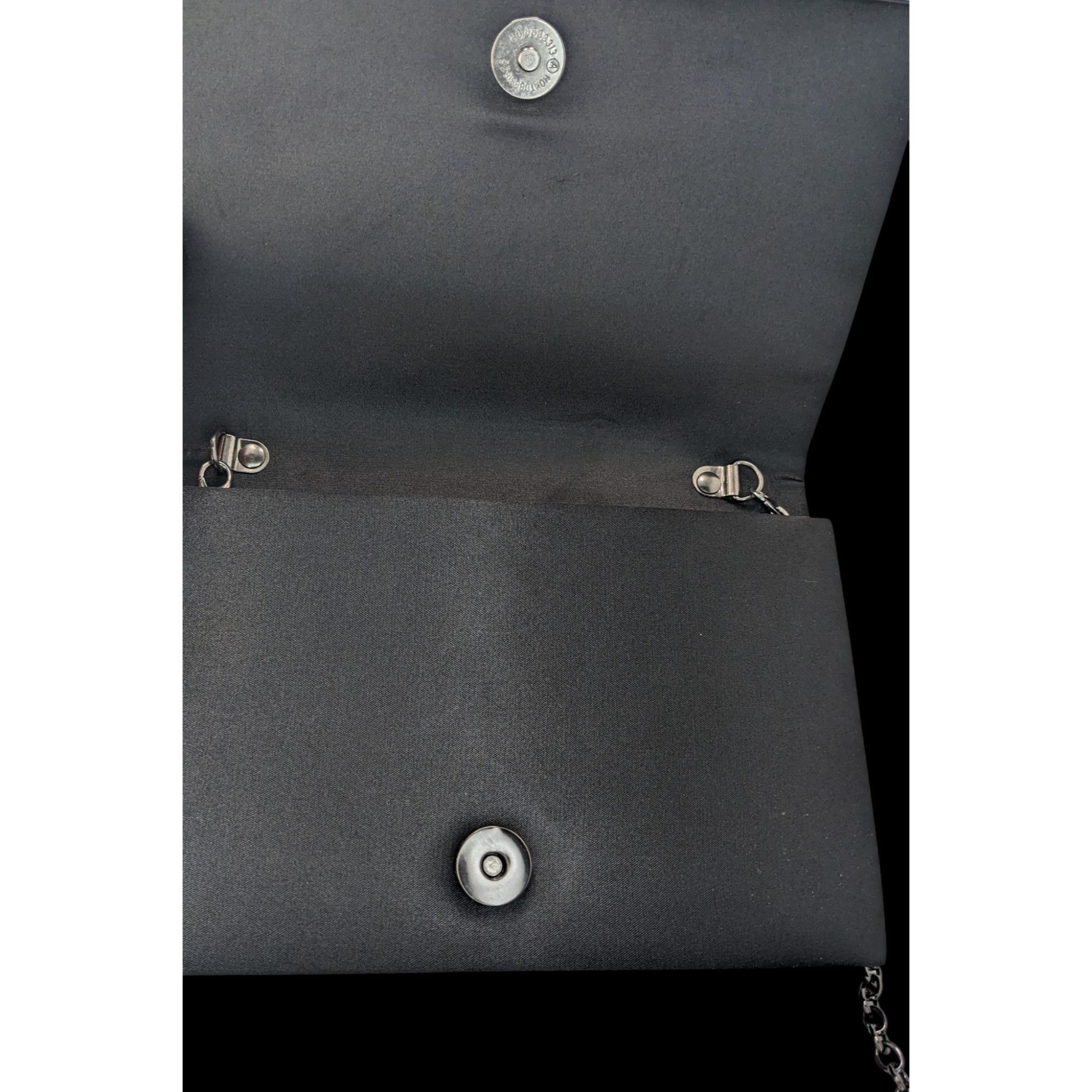 Other Y2K Style Pacomena By Menbur Black Satin Clutch Purse With C Size ONE SIZE - 3 Thumbnail