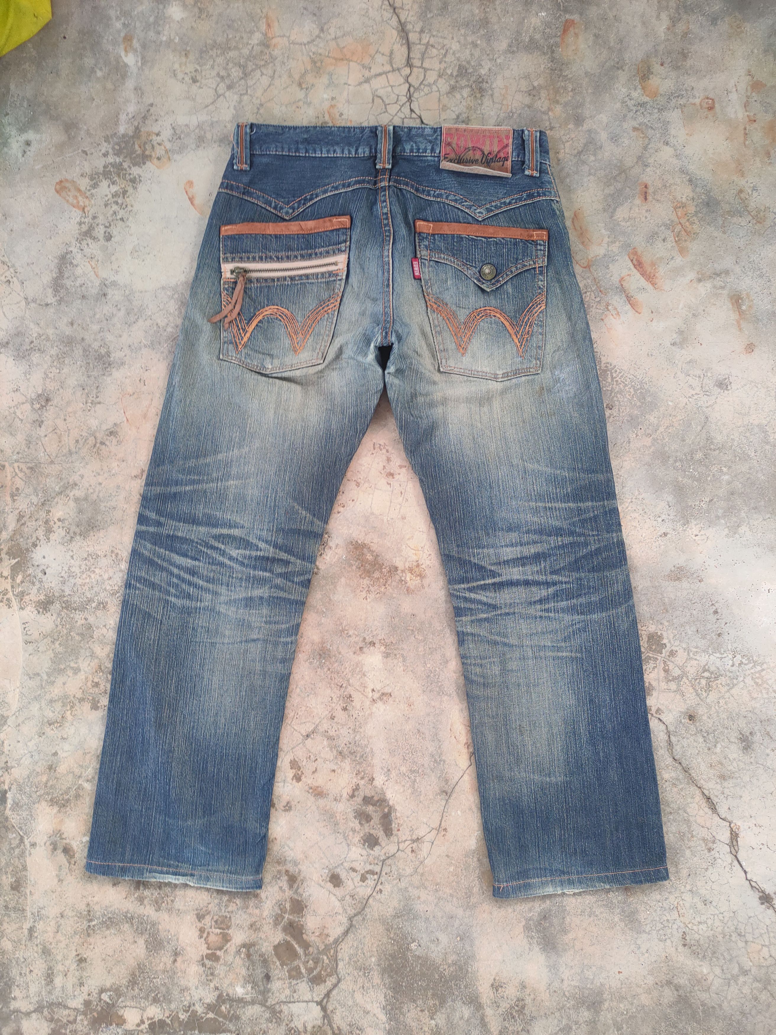 Edwin VINTAGE EDWIN RUSTY FADED RIPPED DISTRESSED JEANS PANTS Size US 34 / EU 50 - 2 Thumbnail