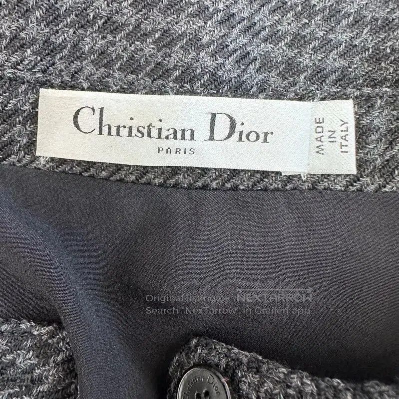 Dior Dior Short Sleeve Gray Wool Dress . Size S / US 4 / IT 40 - 4 Thumbnail