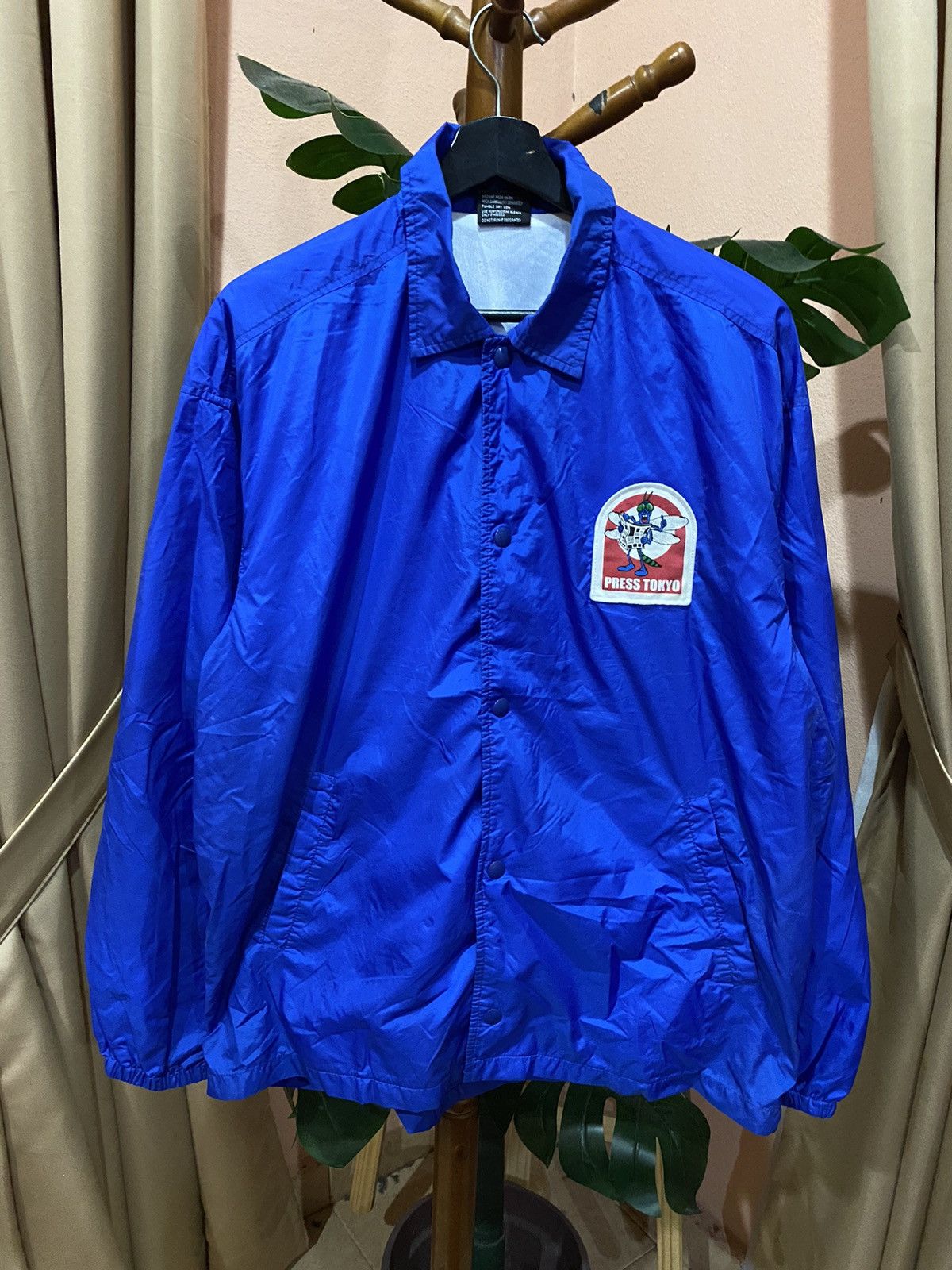 Vintage United Athle “Press Tokyo” Blue Windbreaker Jacket Size US L / EU 52-54 / 3 - 1 Thumbnail
