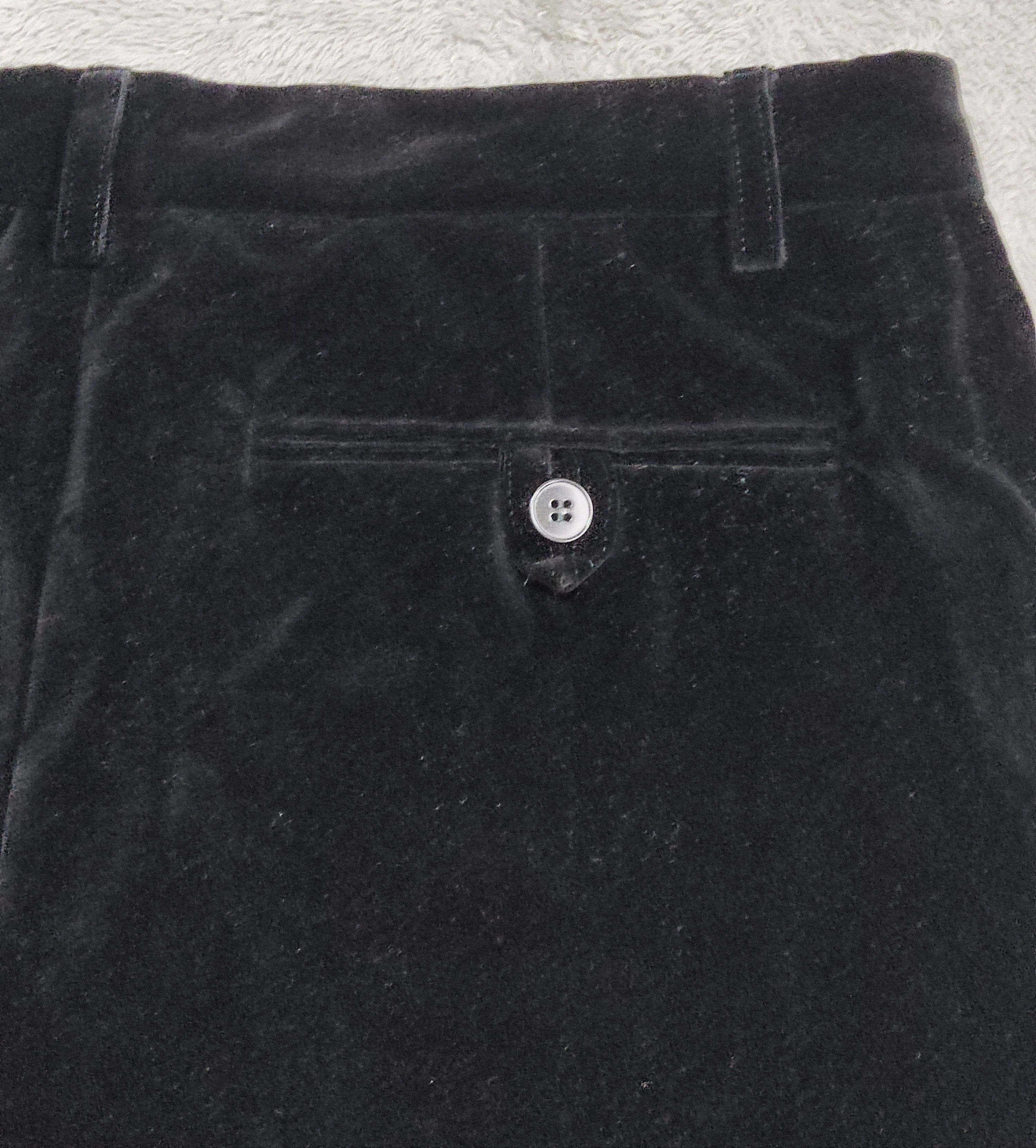 agnes b. Vintage NWT agnès b. homme Paris Black Velvet -France Made Size US 29 - 10 Thumbnail
