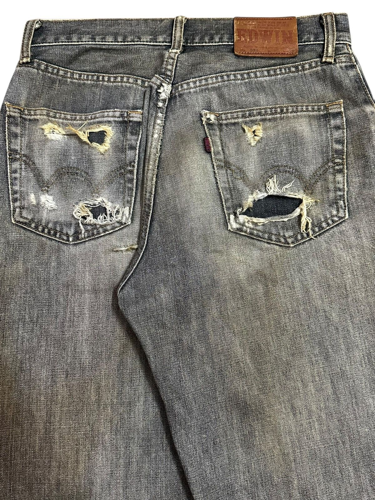 Edwin Vintage Edwin 503 Mud Wash Style Distress Loose Jeans Size US 29 - 6 Thumbnail