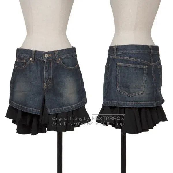 Junya Watanabe Junya Watanabe size XS Black vintage denim patchwork desig Size 23" - 1 Thumbnail