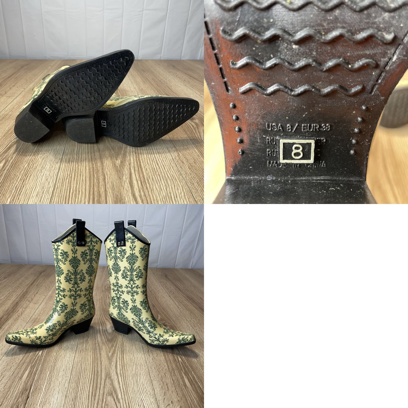 Nomad Nomad Yippy Western Rain Boots Womens Size 8 Multicolor Rubber Non-Slip Waterproof Size US 8 / IT 38 - 8 Thumbnail