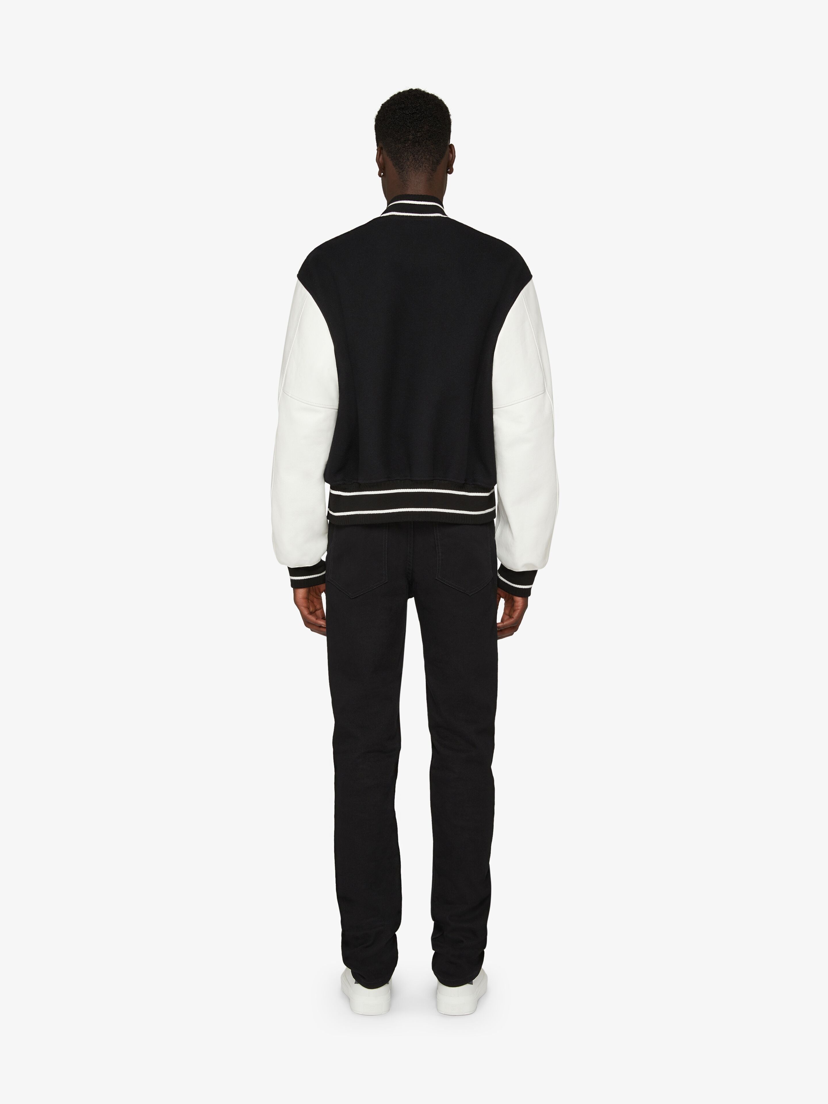 Givenchy o1w1db10925 Varsity Wool & Grained Leather Jacket Size US S / EU 44-46 / 1 - 4 Thumbnail