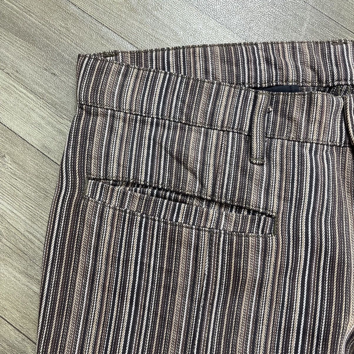 Tete Homme 2000s Tete Homme Issey Miyake Striped Lgb Style Flared Jeans Size US 33 - 4 Thumbnail