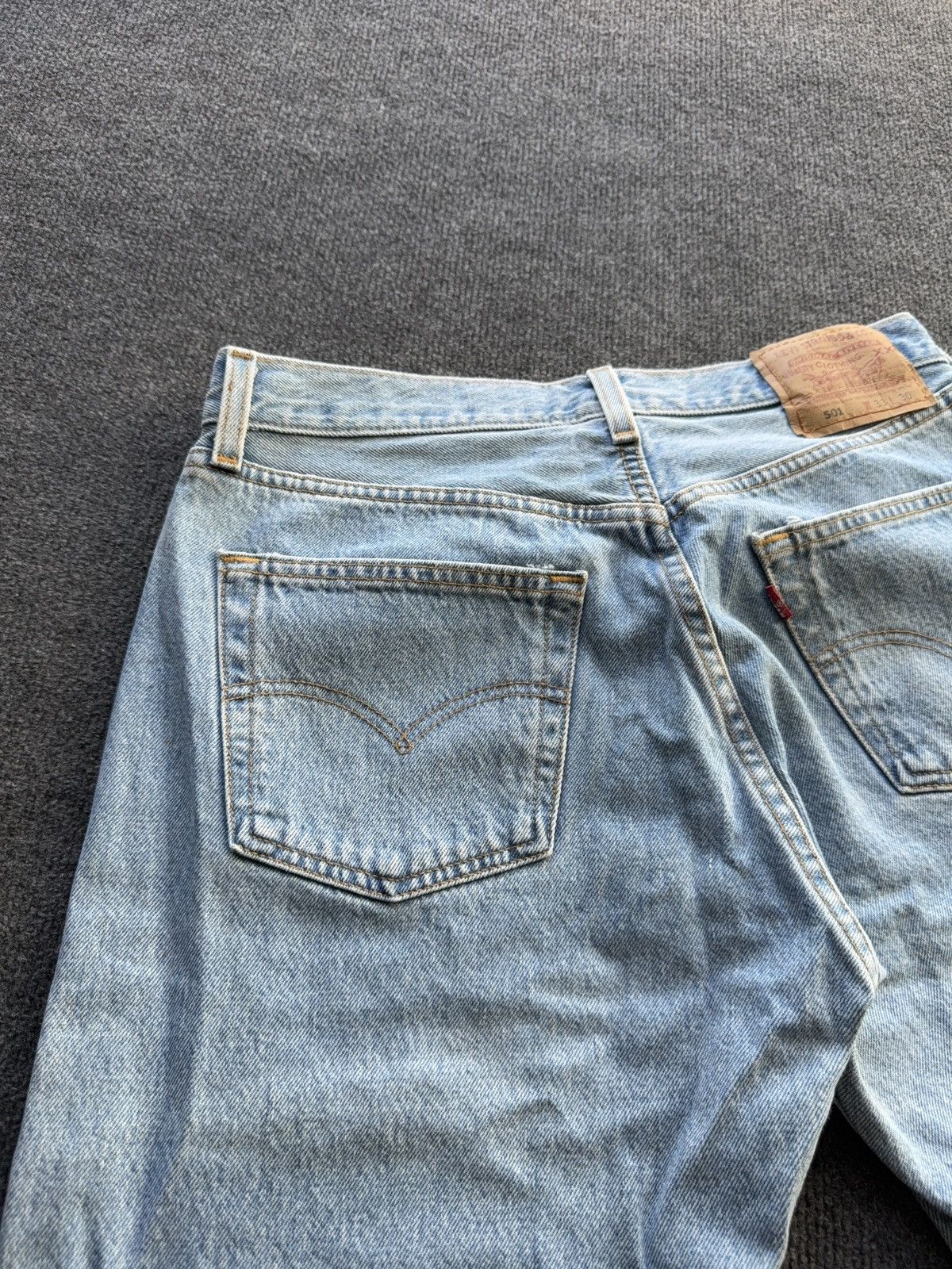 Levi's Vintage Clothing Vintage 90s Levi’s 501 Distressed Western USA Straight Jeans Size US 32 / EU 48 - 17 Thumbnail