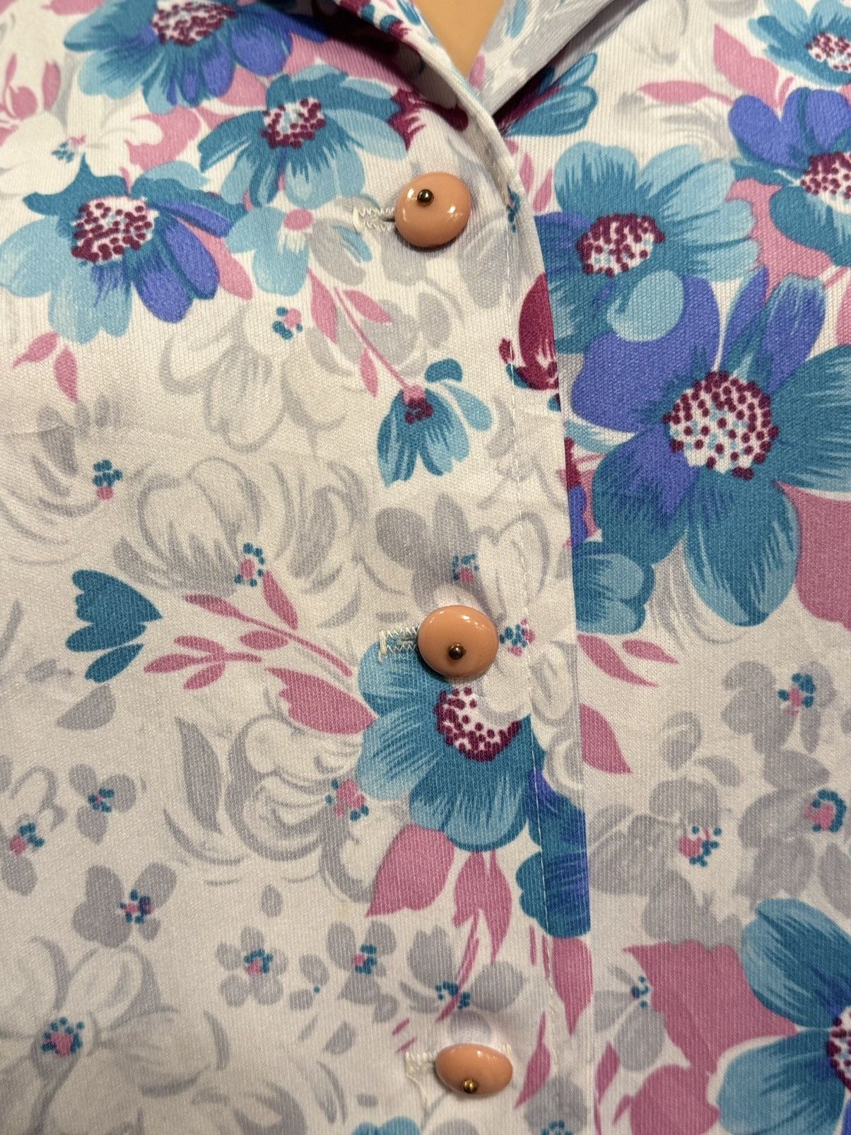 Vintage Women’s 1970’s Floral Print Shirt Size M / US 6-8 / IT 42-44 - 3 Thumbnail