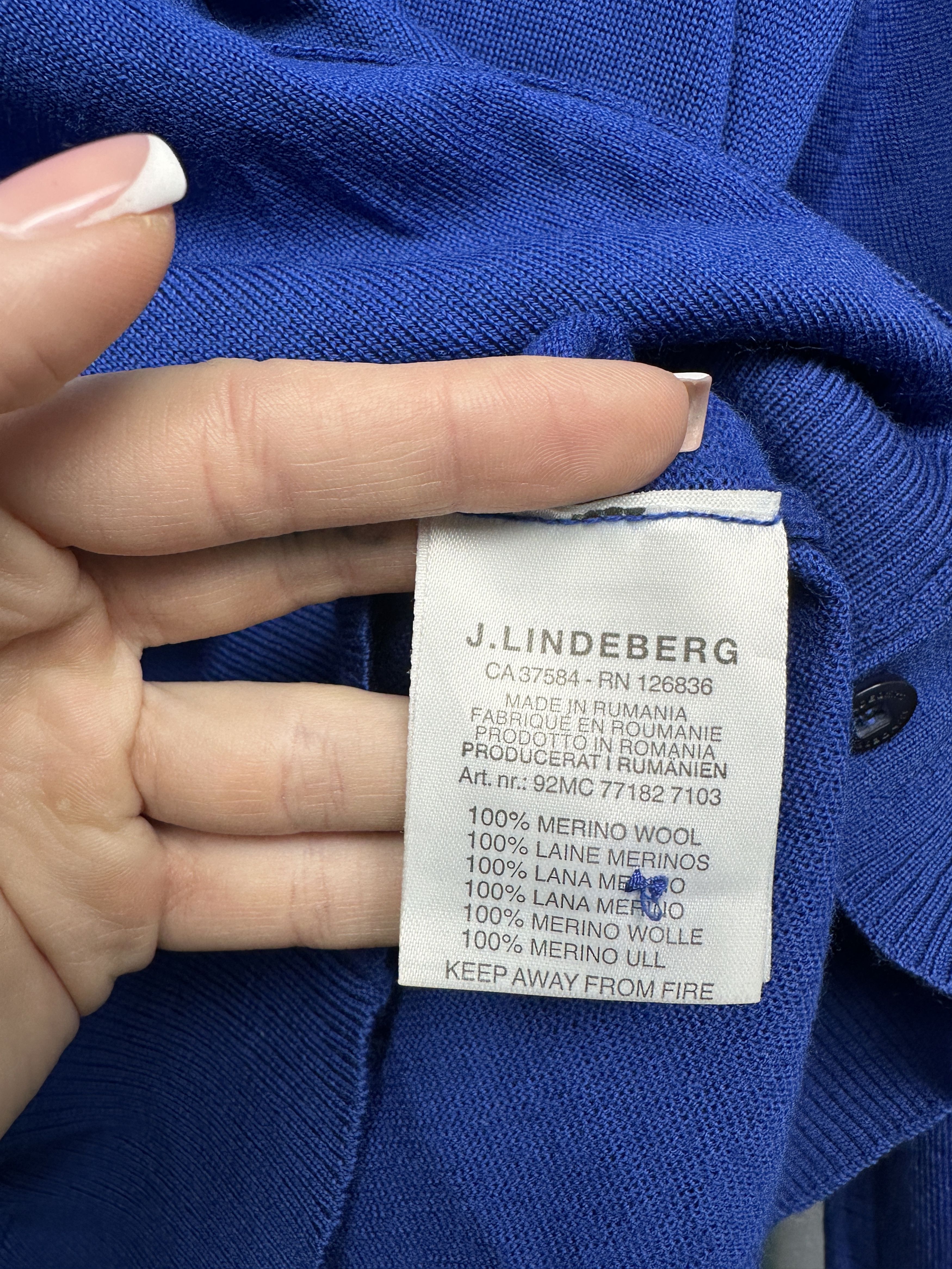 J.Lindeberg J. Lindeberg Mens Merino Wool Cardigan Jumper Sweater Size US L / EU 52-54 / 3 - 5 Thumbnail