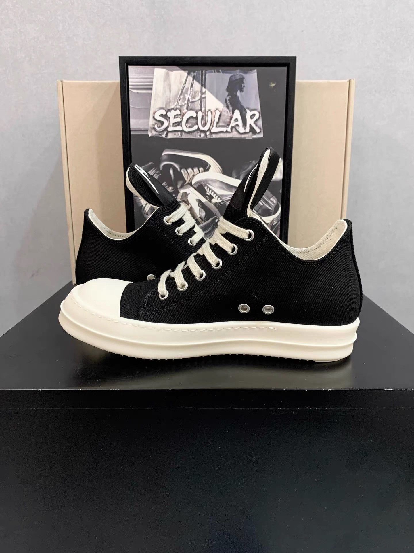 Rick Owens Rick Owens 25SS Drkshdw Long Tongue Low Top Shoes K34 Size US 7 / IT 37 - 6 Thumbnail
