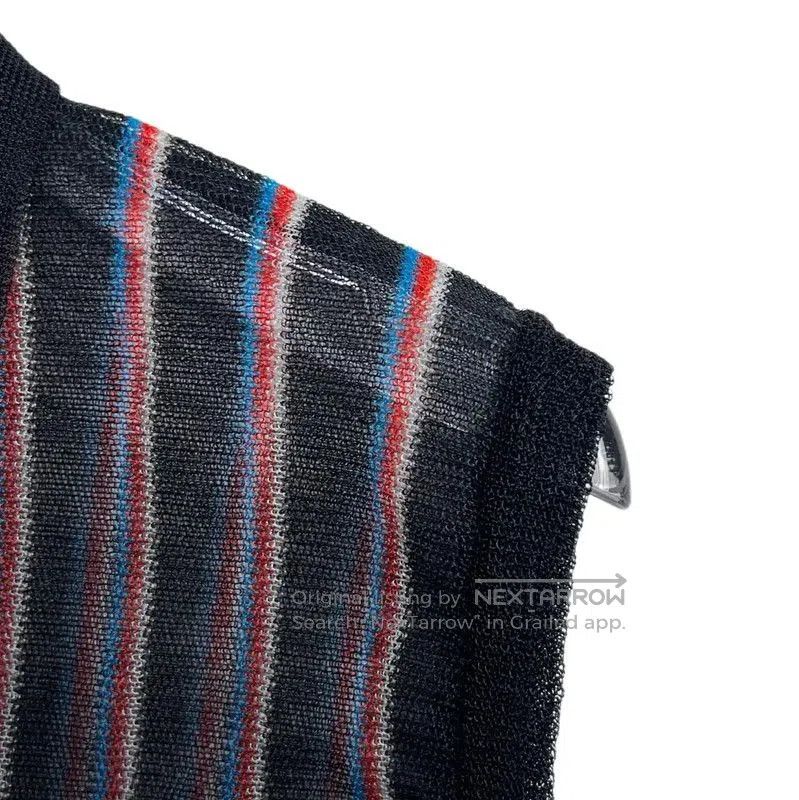 Miu Miu Miu Miu Multi-Striped Sleeveless Polo Shirt . Size M / US 6-8 / IT 42-44 - 3 Thumbnail