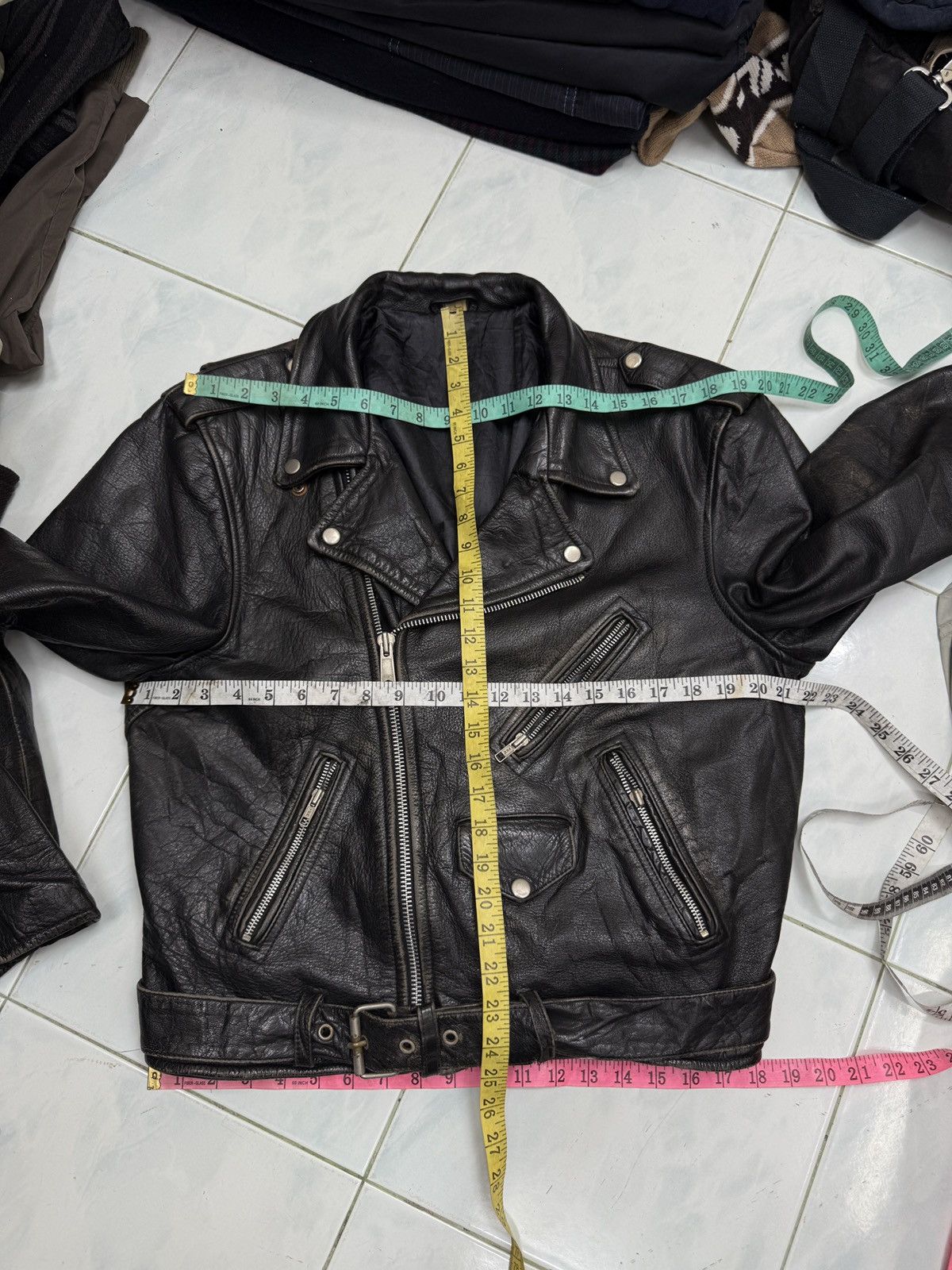 Genuine Leather 🔥🔥🔥ARCHIVE VINTAGE GRENADIERS DOUBLE COLLAR LEATHER JACKET Size US M / EU 48-50 / 2 - 17 Thumbnail