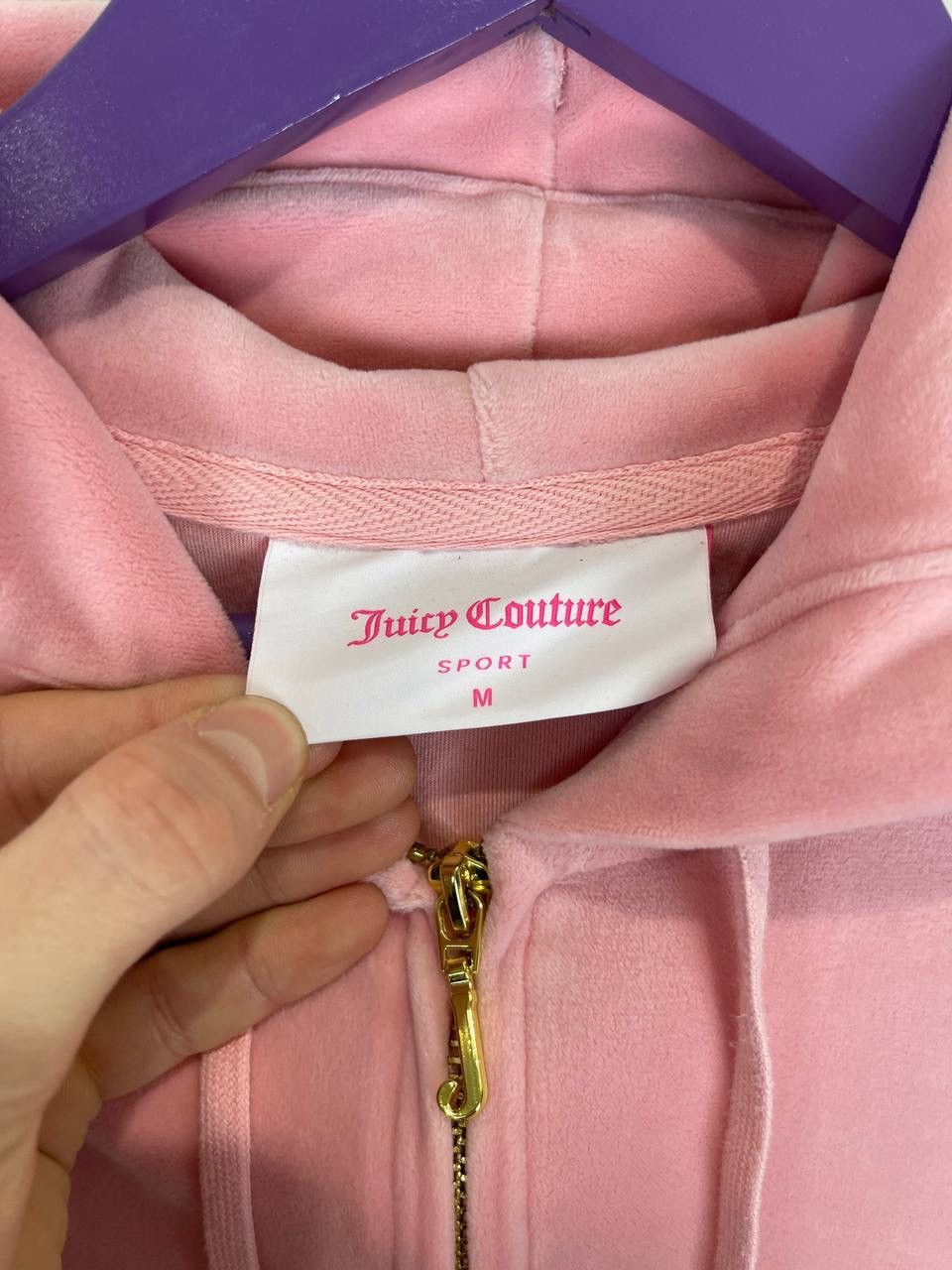 Juicy Couture Juicy Couture Velour Hoodie Pink Zip Up Polyester M Size M / US 6-8 / IT 42-44 - 3 Thumbnail