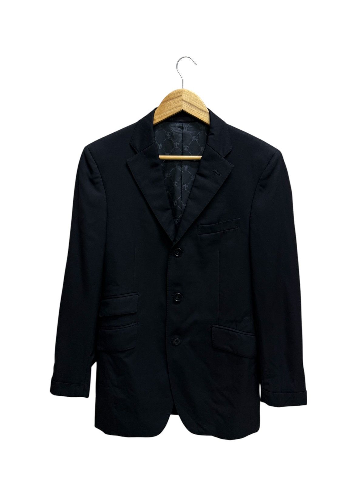 Burberry Burberry Super 120s Monogram Lined Black Blazer Coat Size US S / EU 44-46 / 1 - 1 Thumbnail