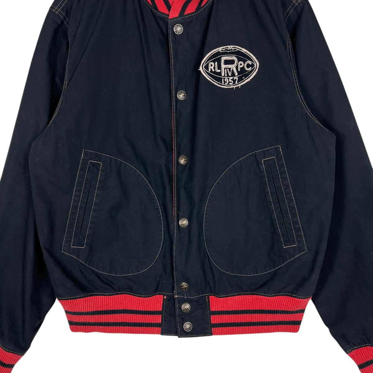 Polo Ralph Lauren 90s Vintage Polo Ralph Lauren Polo Wing Bulldog Satin Jacket Size US XL / EU 56 / 4 - 13 Thumbnail