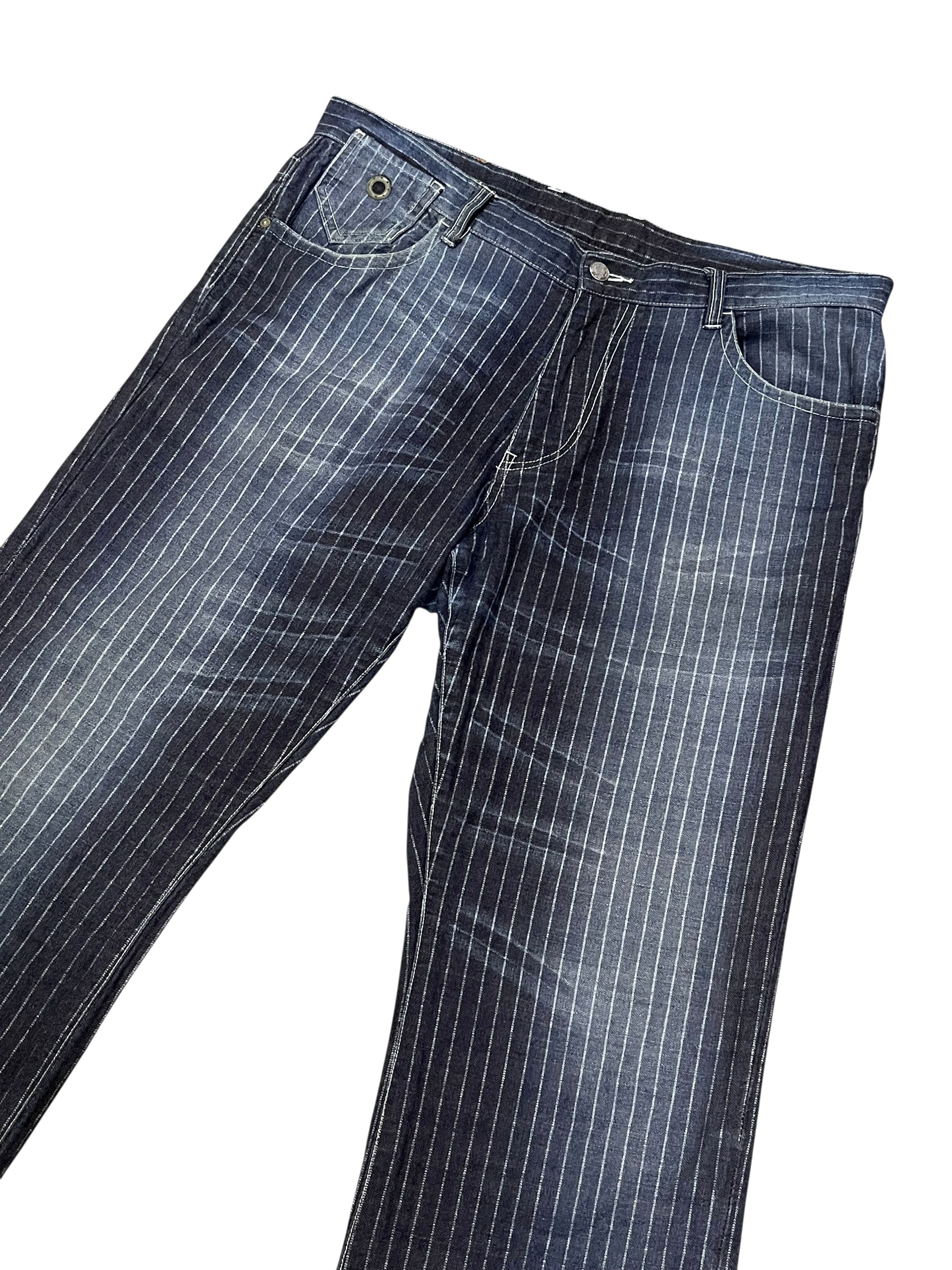 OVER THE STRiPES Vintage Dual Japan Hickory Wabash Twill Denim Jeans Size US 35 - 3 Thumbnail