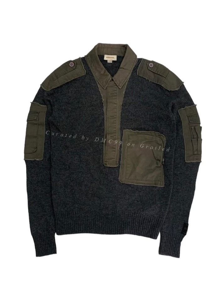 Diesel Diesel Vintage Knit Sweatshirt Jacket Size US M / EU 48-50 / 2 - 1 Thumbnail