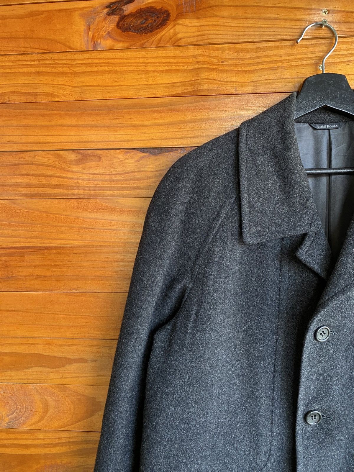 Japanese Brand Field House Cashmere Blend Wool Coat Dark Grey Outerwear Size US M / EU 48-50 / 2 - 9 Thumbnail