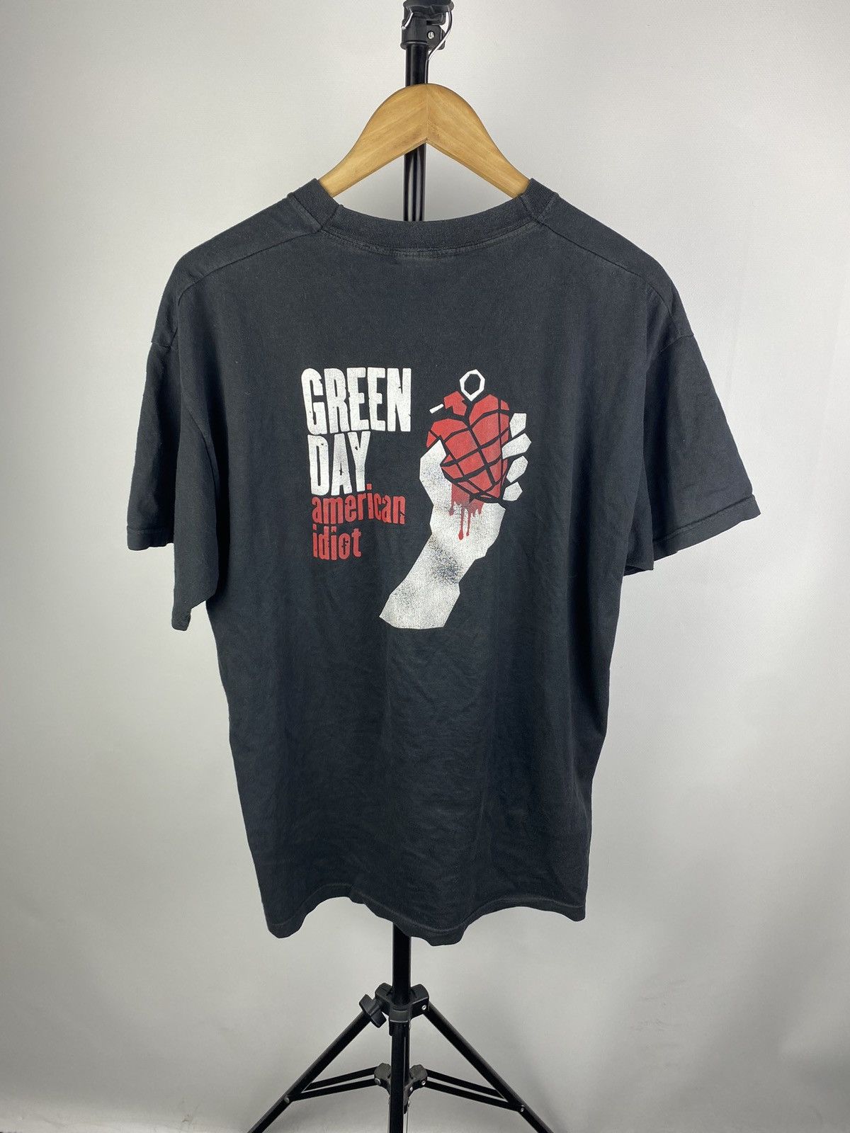 Band Tees × Vintage 🔥VNTG Green Day American Idiot Tour T-Shirt Black Punk Rock Size US L / EU 52-54 / 3 - 2 Thumbnail