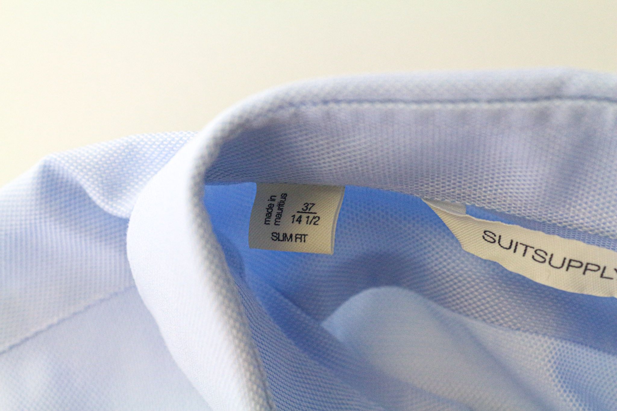 Suitsupply 37/14 1/2 Slim Blue Cotton Cutaway Shirt 79370 Size 38R - 5 Thumbnail
