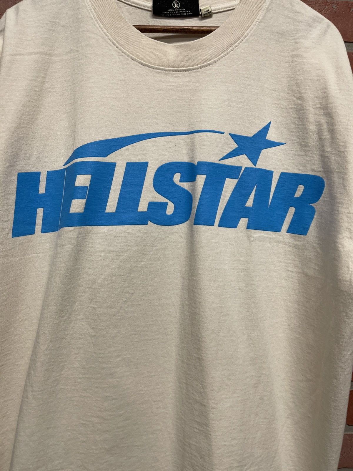 HELLSTAR Size XL - Hellstar Classic Tee Shirt White/Blue Print Size US XL / EU 56 / 4 - 4 Thumbnail