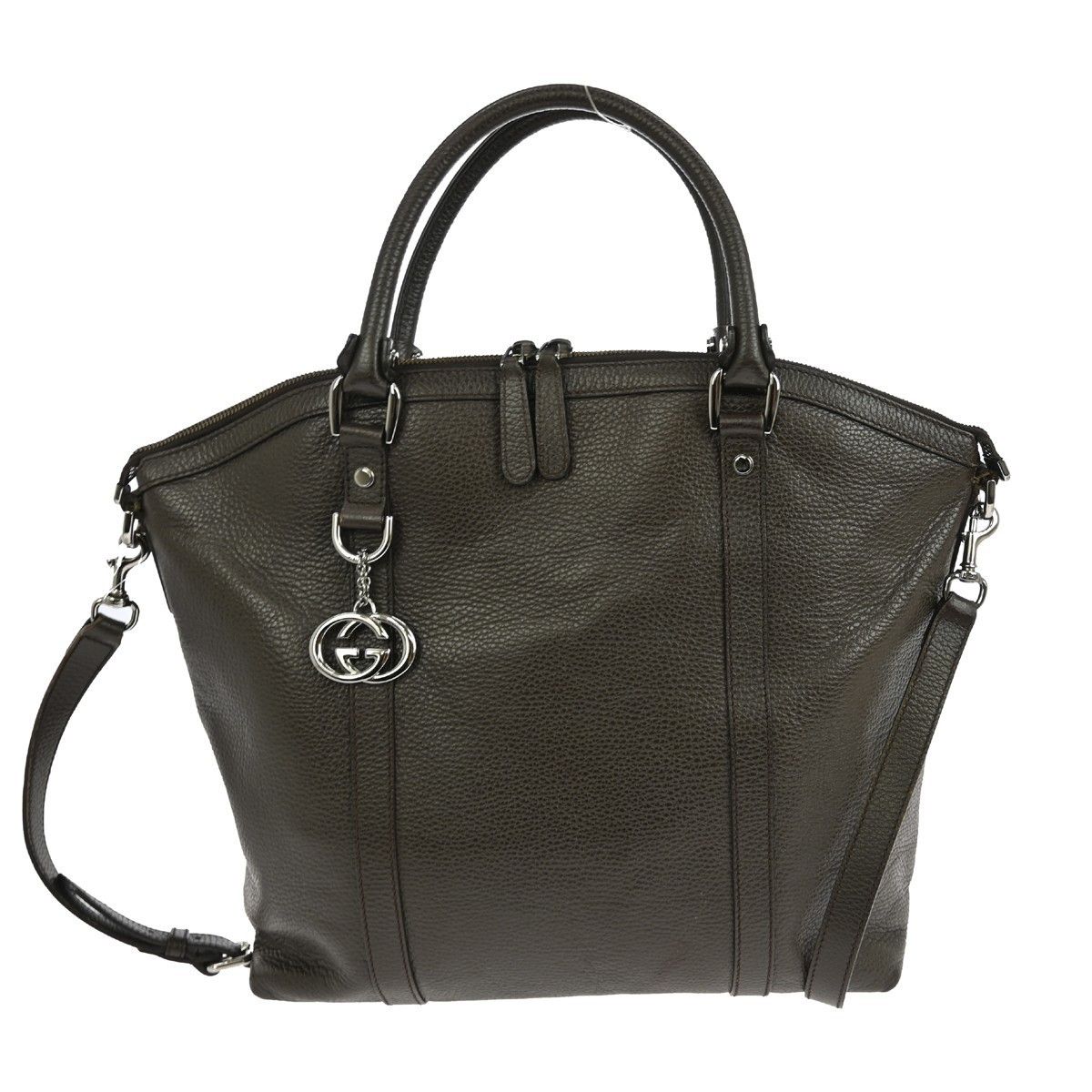 Gucci Gucci Britt Convertible Dome Satchel Leather Size ONE SIZE - 1 Thumbnail