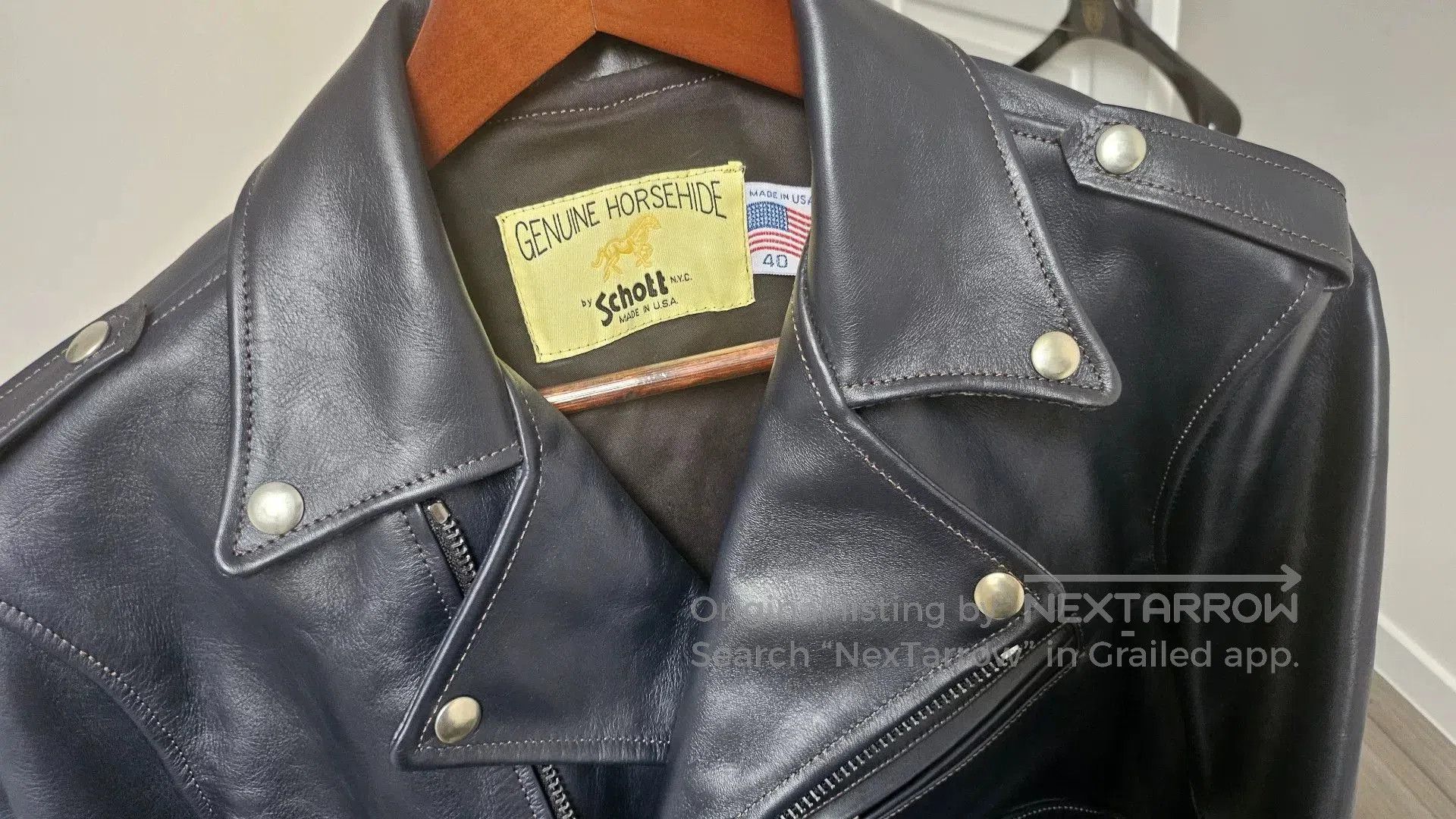 Schott Schott J24 Horsehide Leather Jacket. Size US XXS / EU 40 - 3 Thumbnail