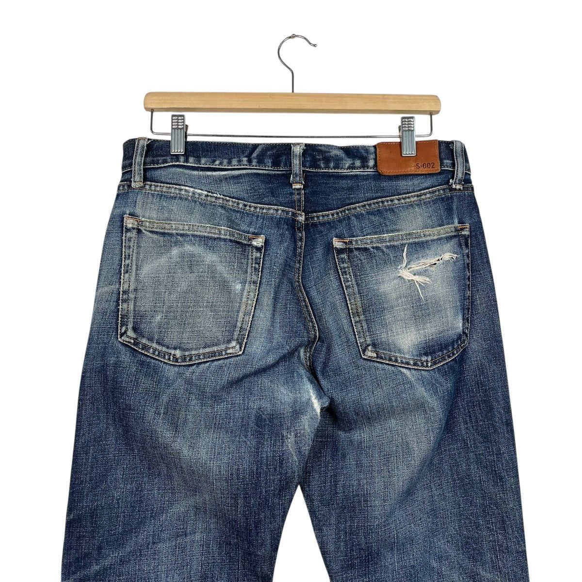 Japanese Brand Vintage Japanese Designer Distressed Faded Denim Size US 32 / EU 48 - 9 Thumbnail