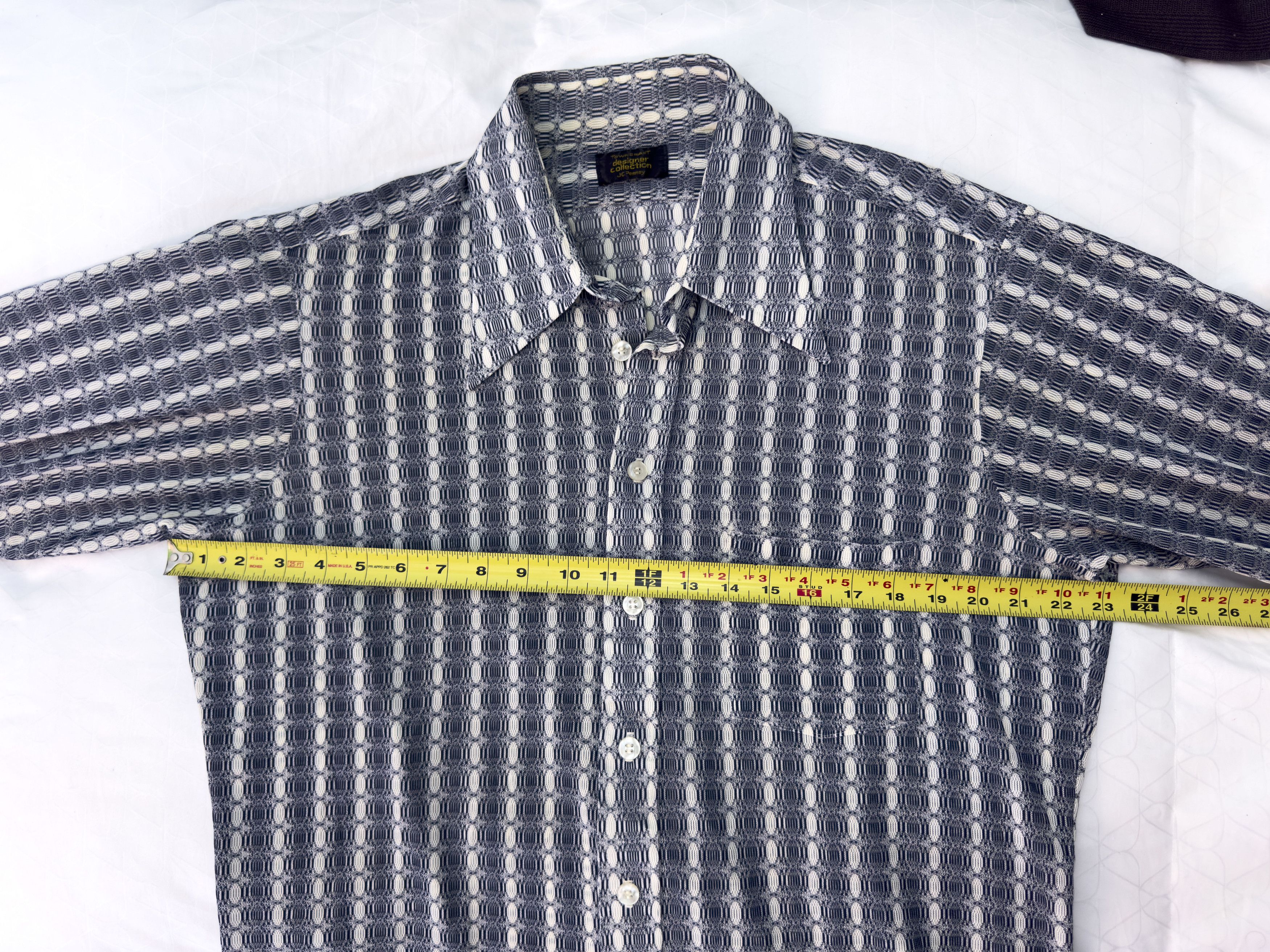 JCPenney Vintage 70s JCP Towncraft Designer Collection Disco Shirt Size US M / EU 48-50 / 2 - 6 Thumbnail
