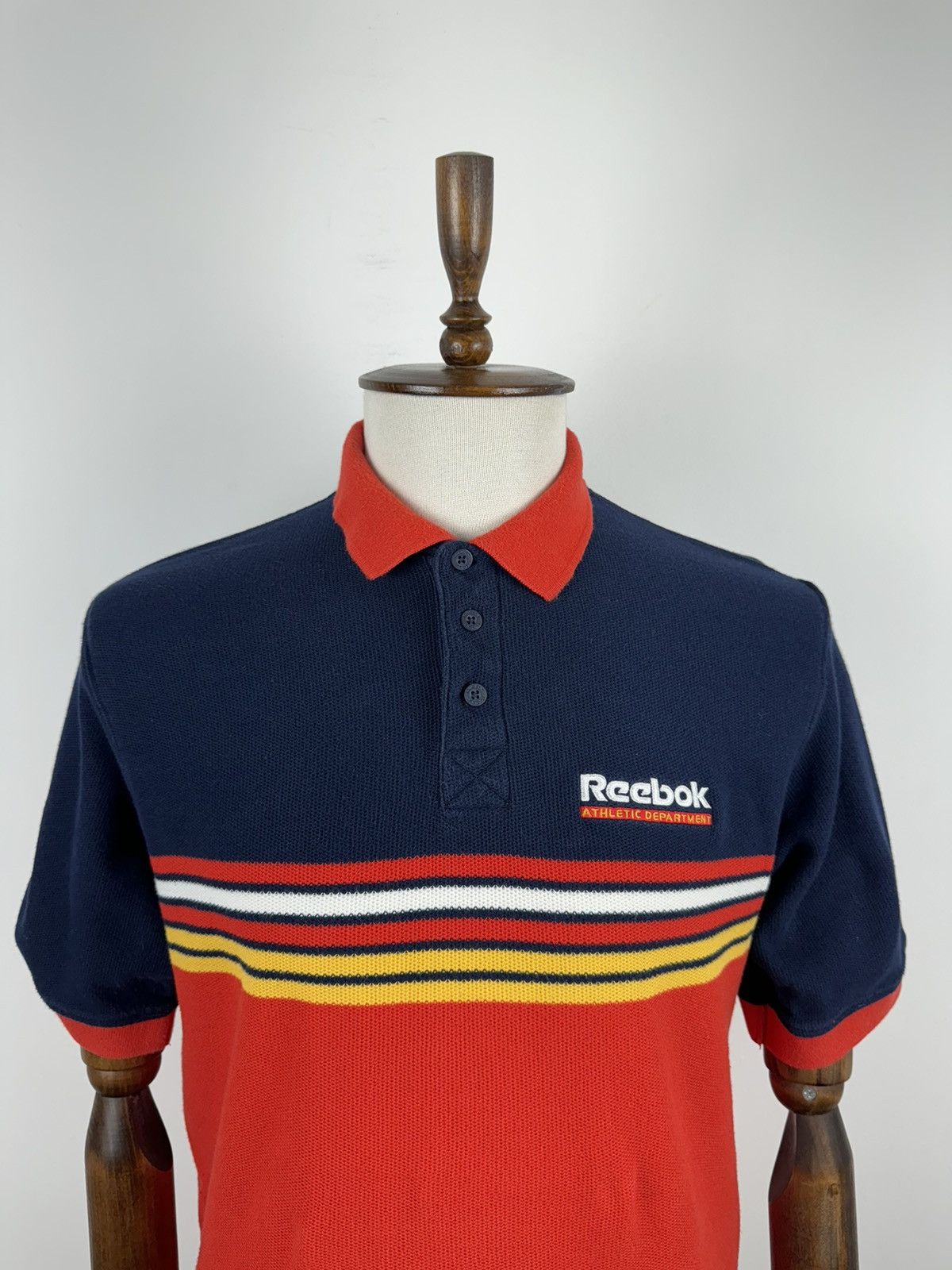 Reebok Men’s Vintage Reebok Polo T-Shirt size M Size US M / EU 48-50 / 2 - 2 Thumbnail