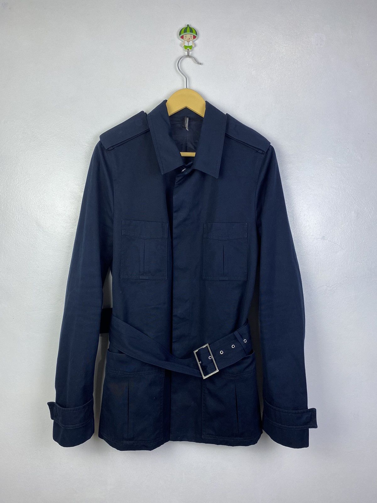 image of Dior Homme - Hedi Slimane Belted Jacket in Navy, Men's (Size Small)