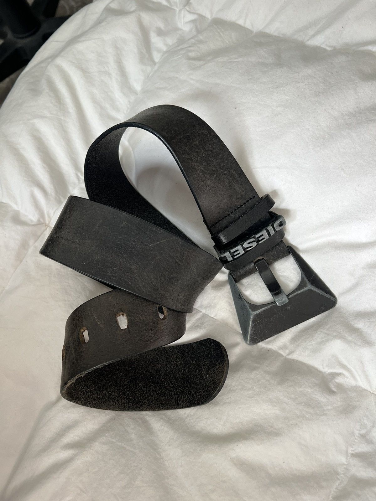 Diesel × Vintage Y2K Vintage Diesel Leather Belt Avant Garden Size ONE SIZE - 4 Thumbnail