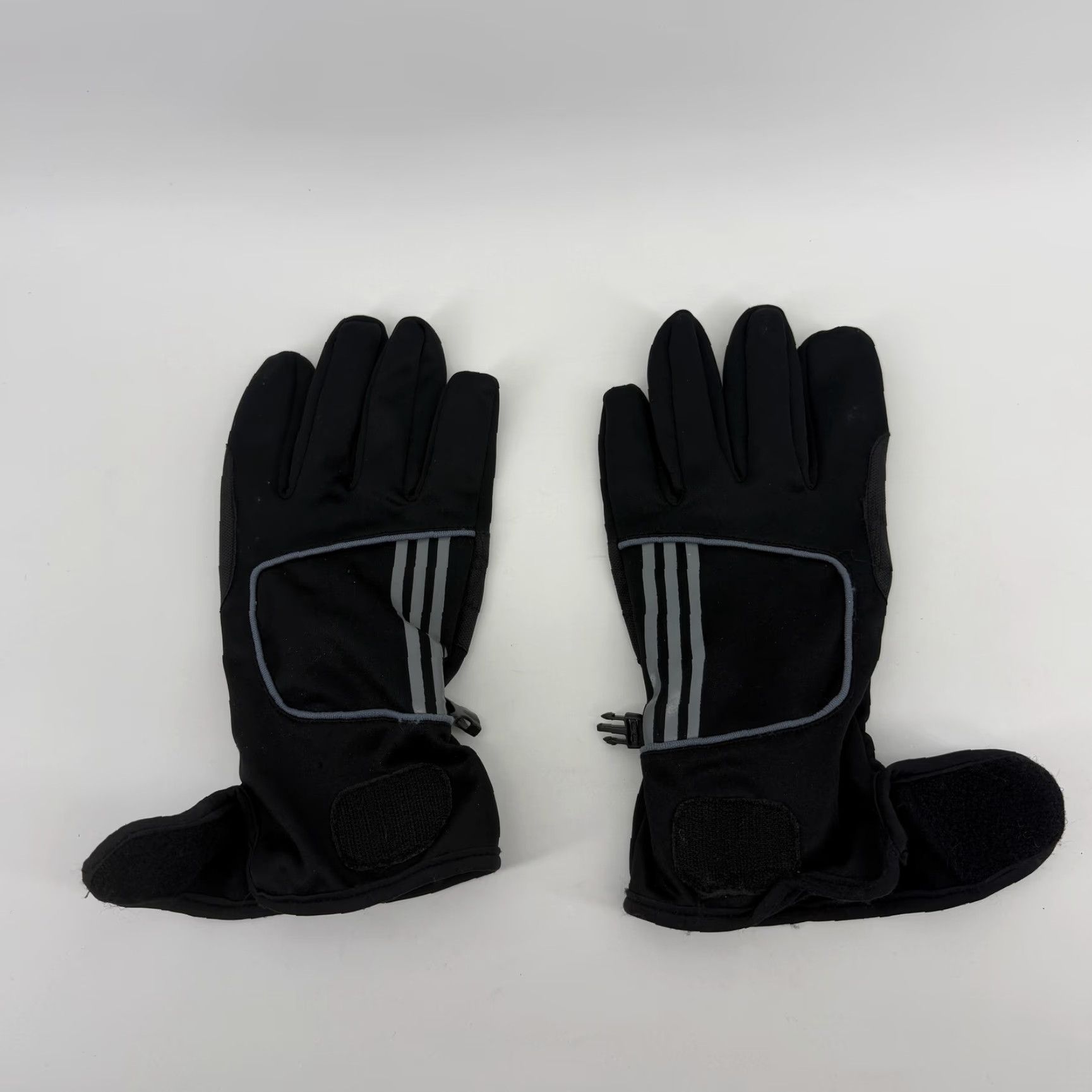 Adidas Adidas Gloves Mens L/XL 10" Black ClimaWarm Insulated Winter Glove Running Jogging Walking Outdoor Sports Grip Patches Reflective 3-Stripes Mens L/XL Size ONE SIZE - 4 Thumbnail