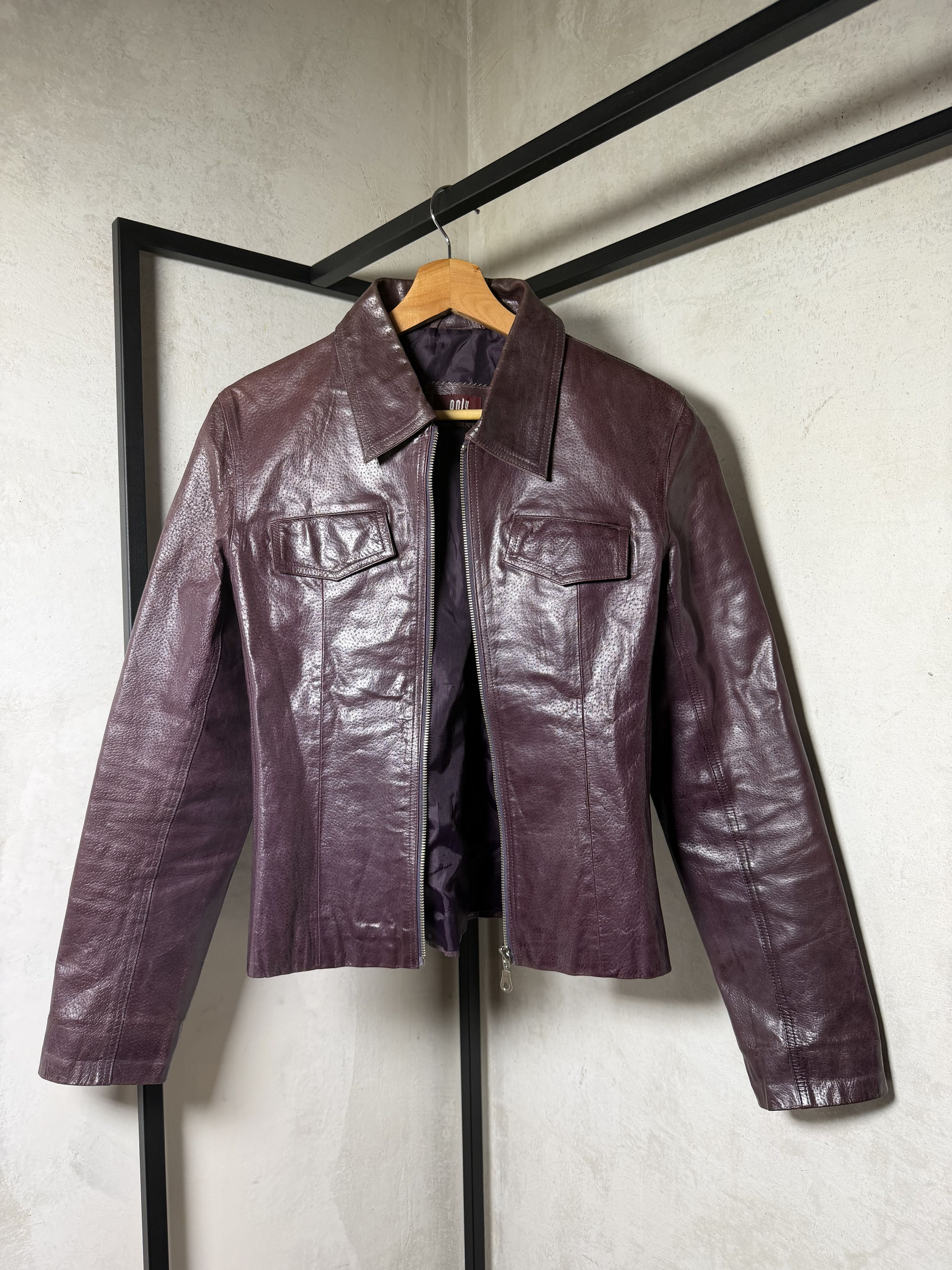 Genuine Leather Only Melancholy Rich Red Boxy Leather Jacket Size M / US 6-8 / IT 42-44 - 2 Thumbnail