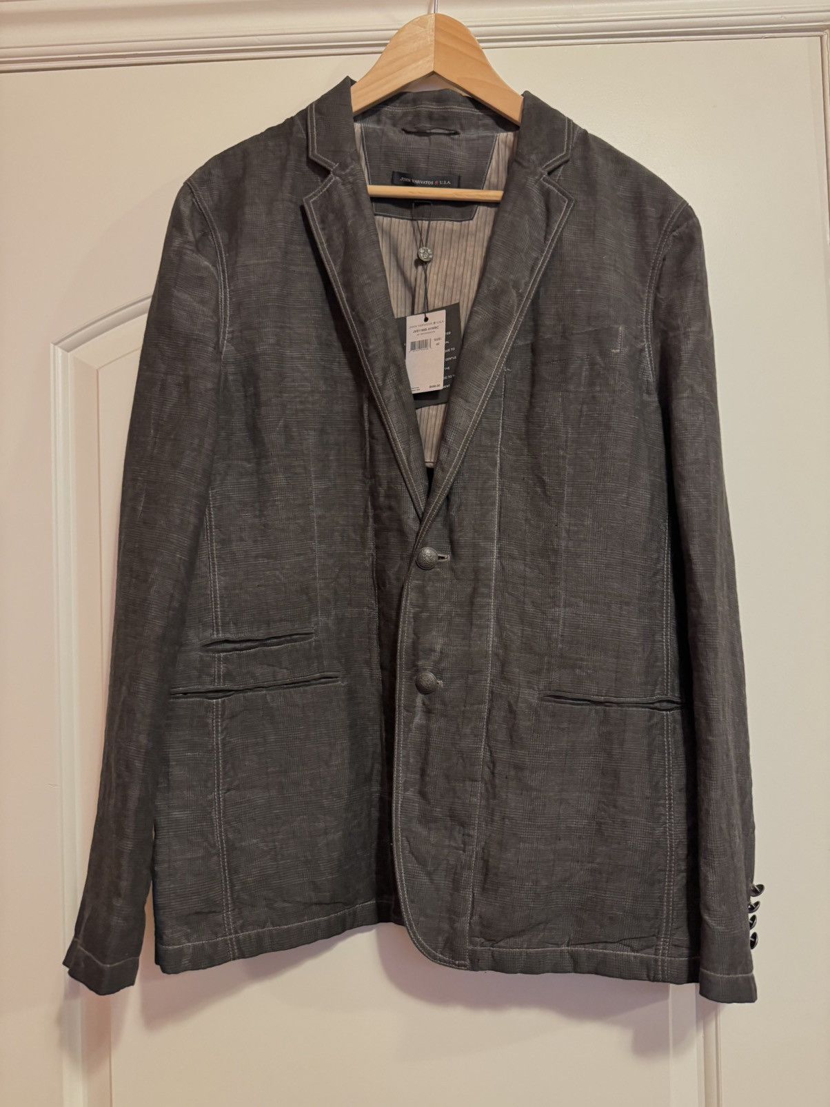 John Varvatos John Varvatos Cold Water Wash Blazer Jacket Brown Size 40 Size 40R - 1 Thumbnail