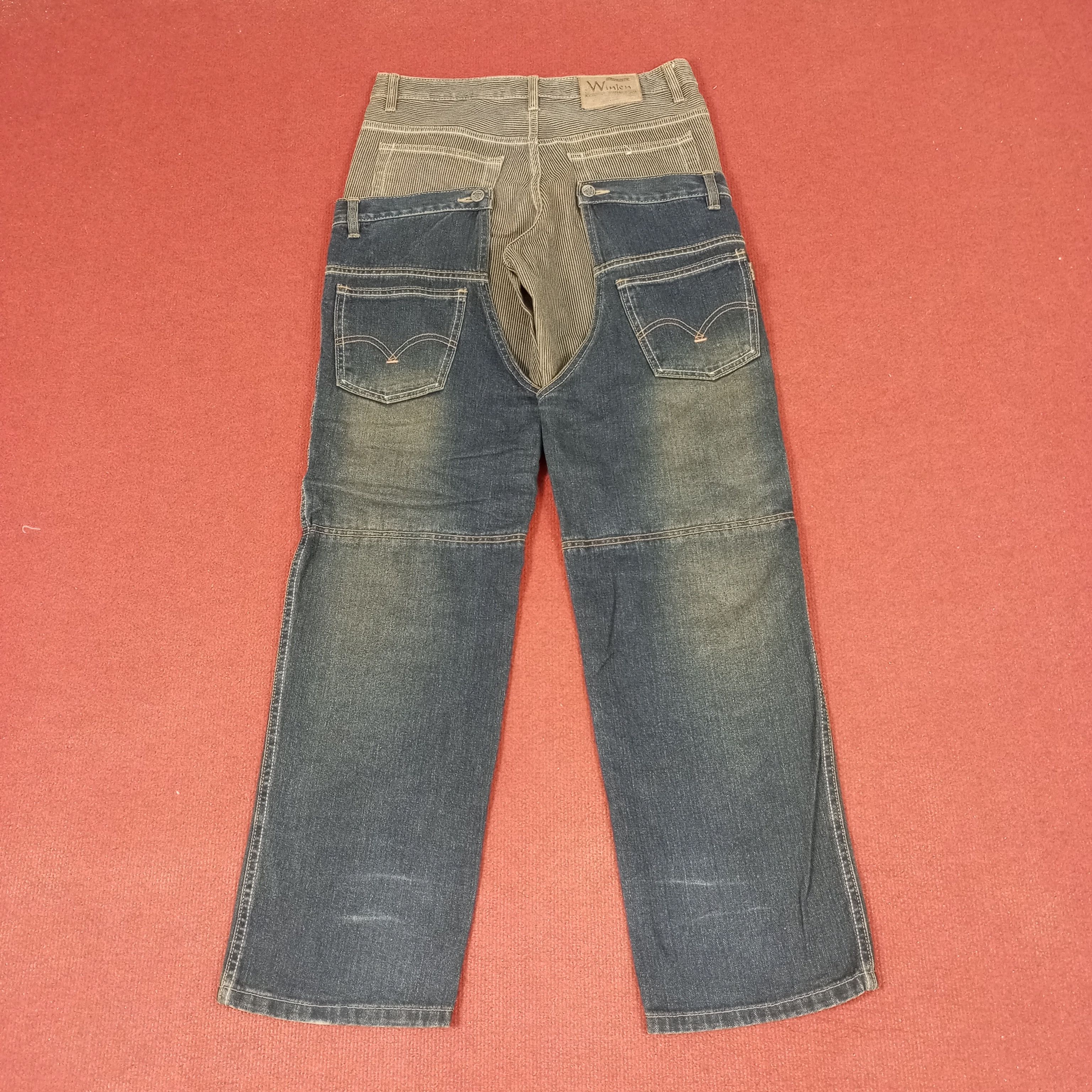 Vintage Win Jen Fashion Style Double Waist Design Streetwear Jeans Size US 31 - 4 Thumbnail