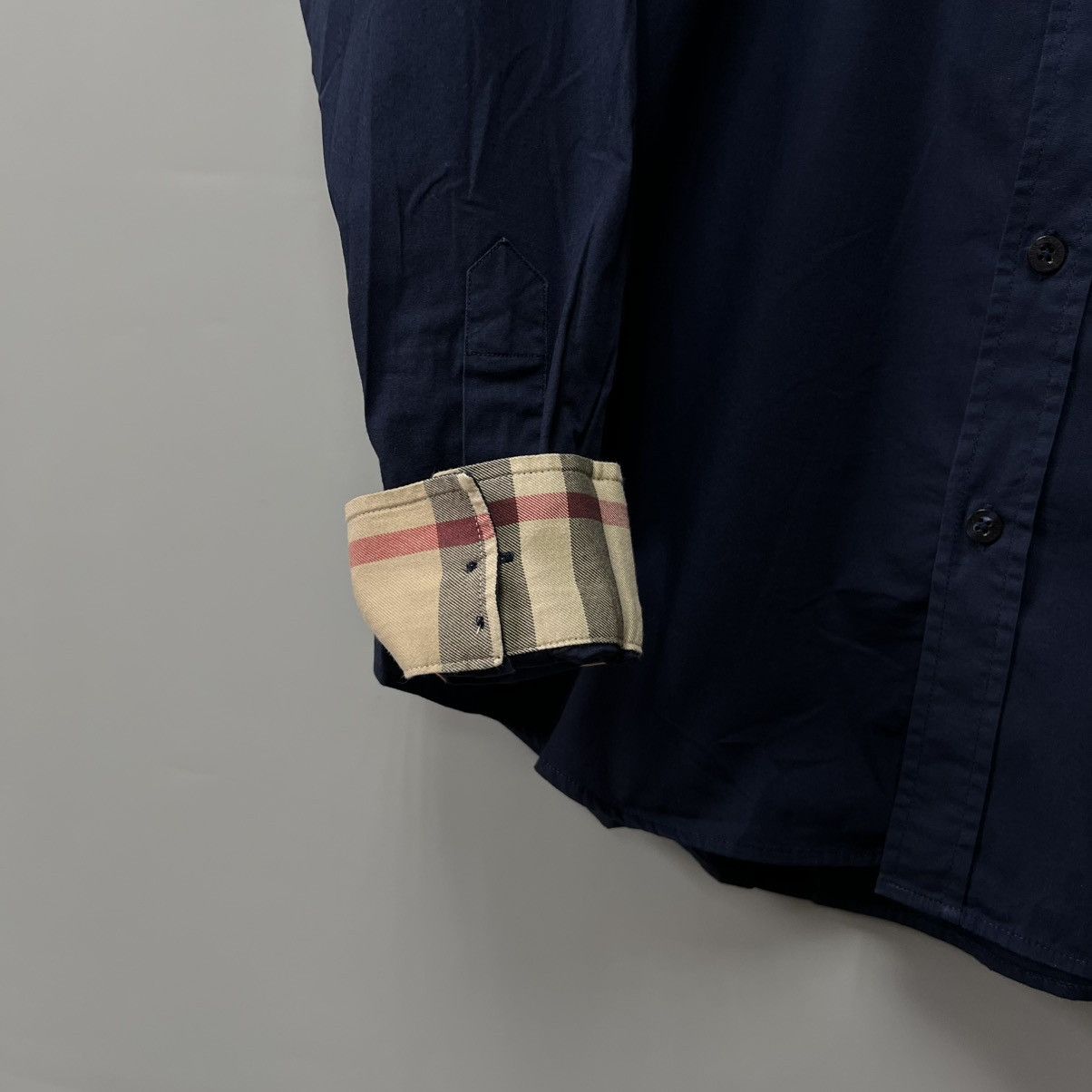 Burberry Burberry Brit shirt navy men’s button up size xl Size US XL / EU 56 / 4 - 3 Thumbnail