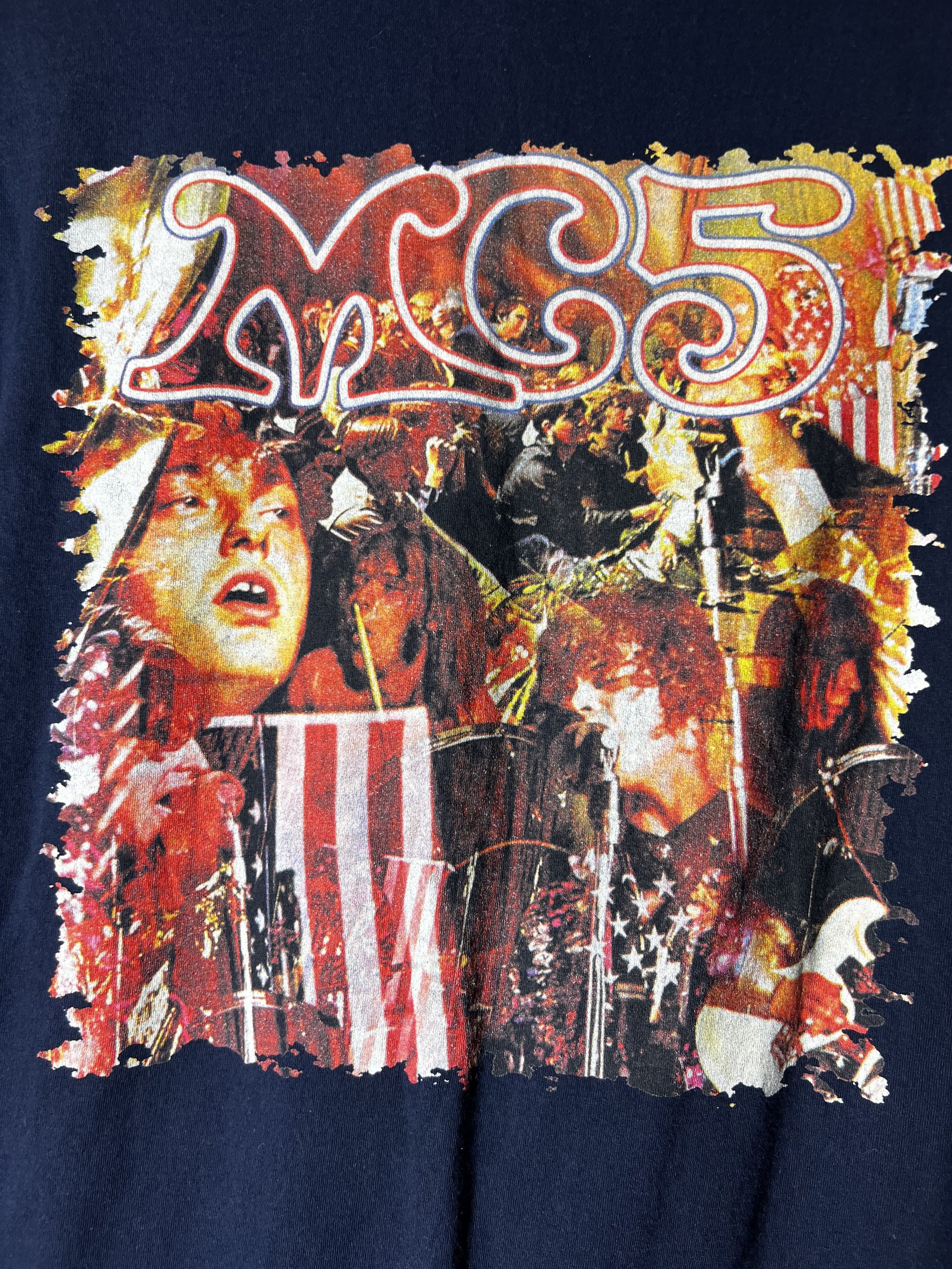 Band Tees × Fruit Of The Loom × Vintage Vintage MC5 Punk Rock Music T-Shirt Size US XL / EU 56 / 4 - 2 Thumbnail