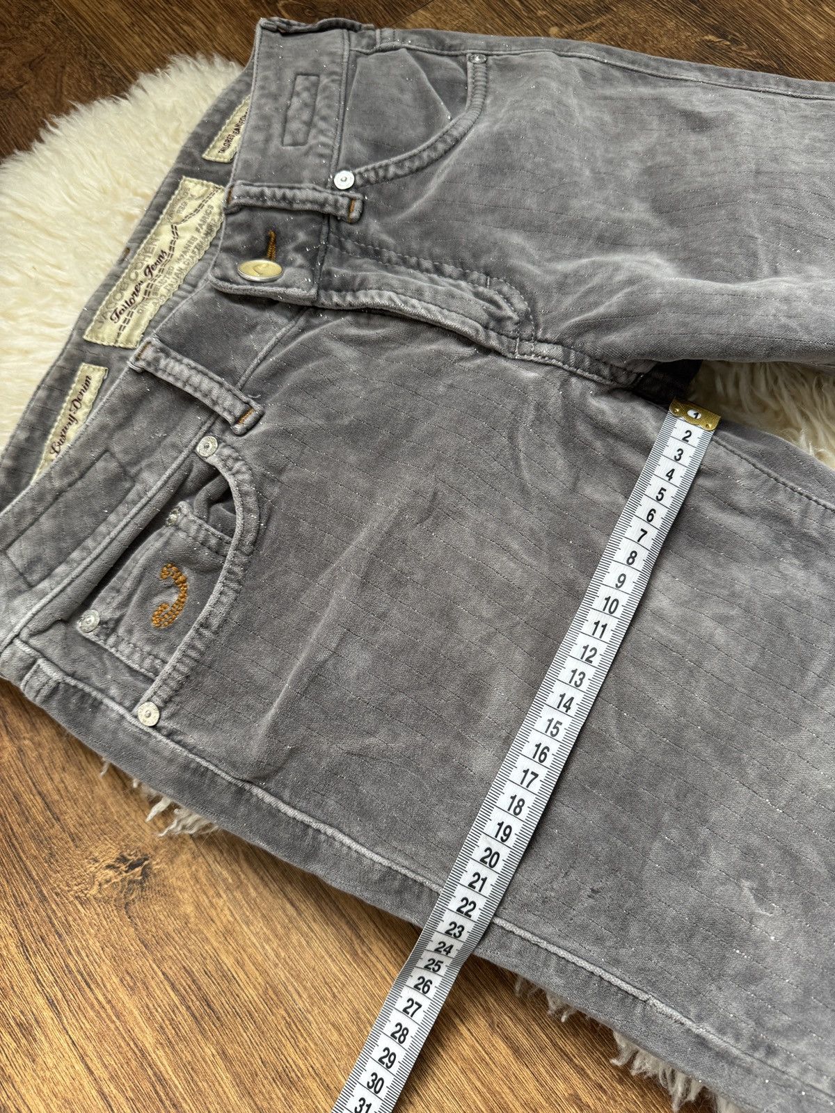 Jacob Cohen Jacob Cohën Velvet Trousers Size 27 Grey Jeans Size 27" / US 4 / IT 40 - 11 Thumbnail