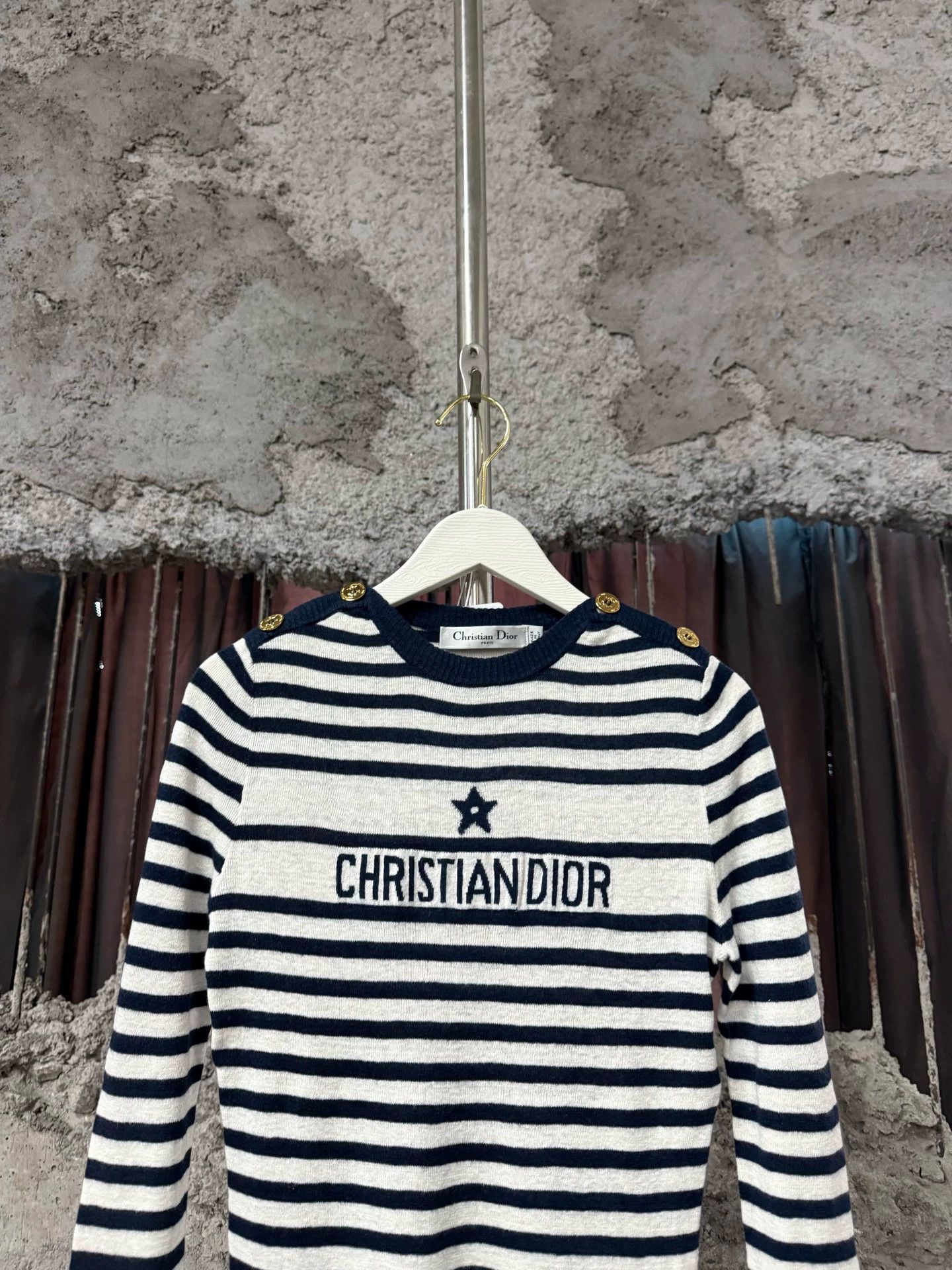 Dior Dior Star Striped Knit Long-Sleeve Women's 34 Size XS / US 0-2 / IT 36-38 - 3 Thumbnail