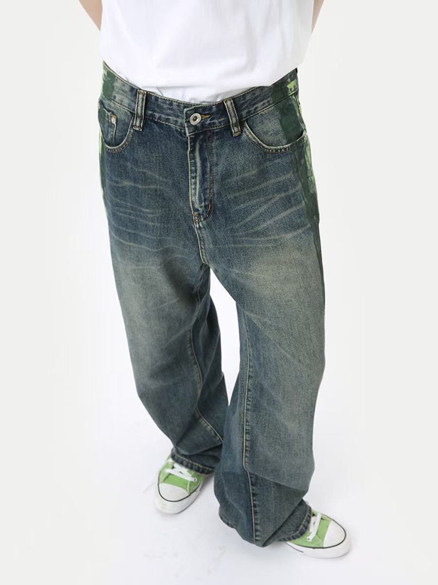Japanese Brand × Jean Street Graffiti Aged Straight Fit Jeans Size US 32 / EU 48 - 2 Thumbnail