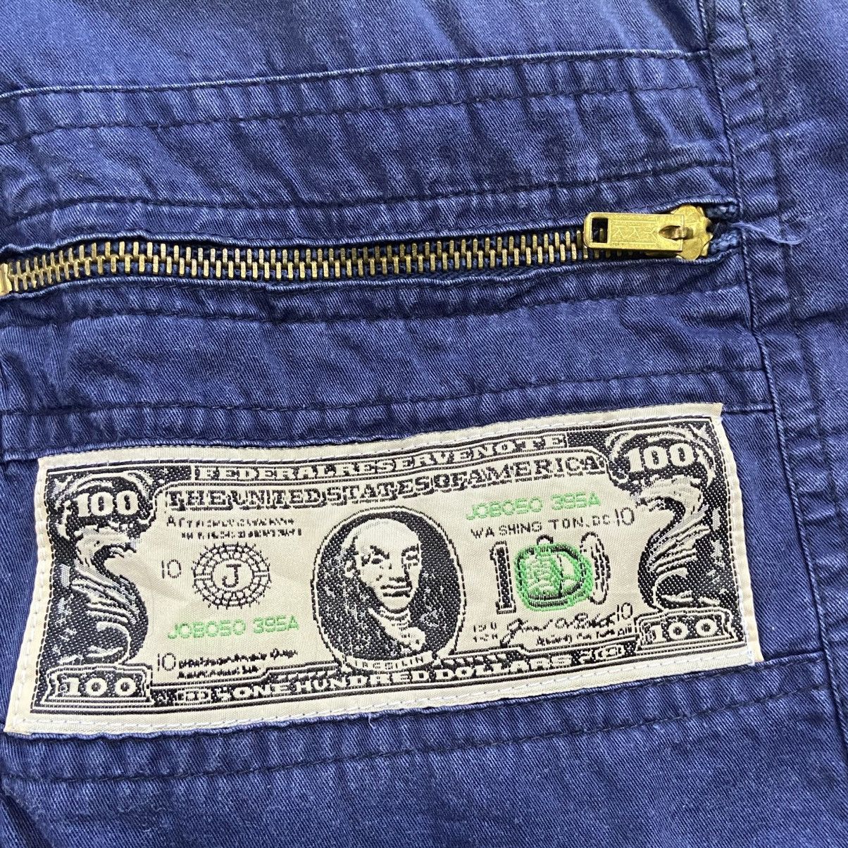 Vintage RARE Vintage 90s Blue Utility Cargo Shorts Drawstring Size US 28 / EU 44 - 5 Thumbnail