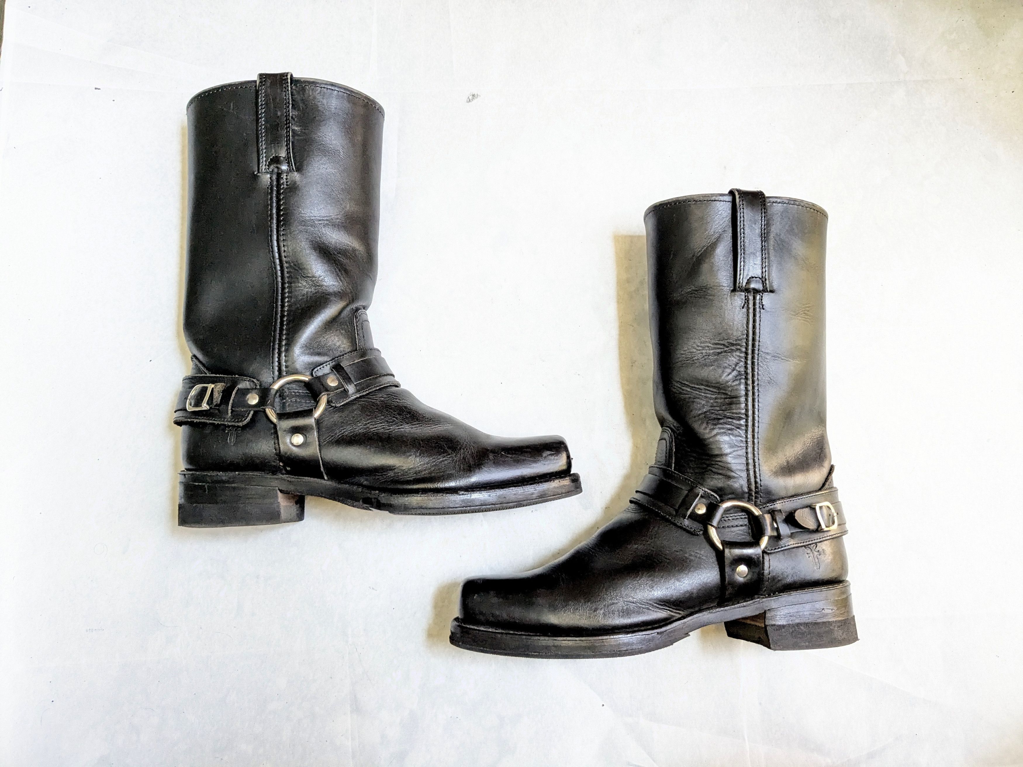 Frye Frye Harness Black Leather 10.5 M Leather Belted Size US 10.5 / EU 43-44 - 1 Thumbnail