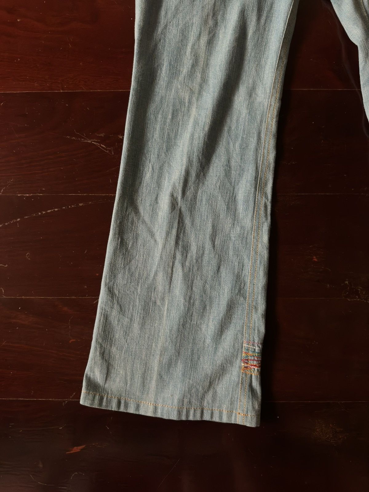 John Galliano John Galliano Resort 2002 Rainbow Stitching Jeans Size US 29 - 6 Thumbnail
